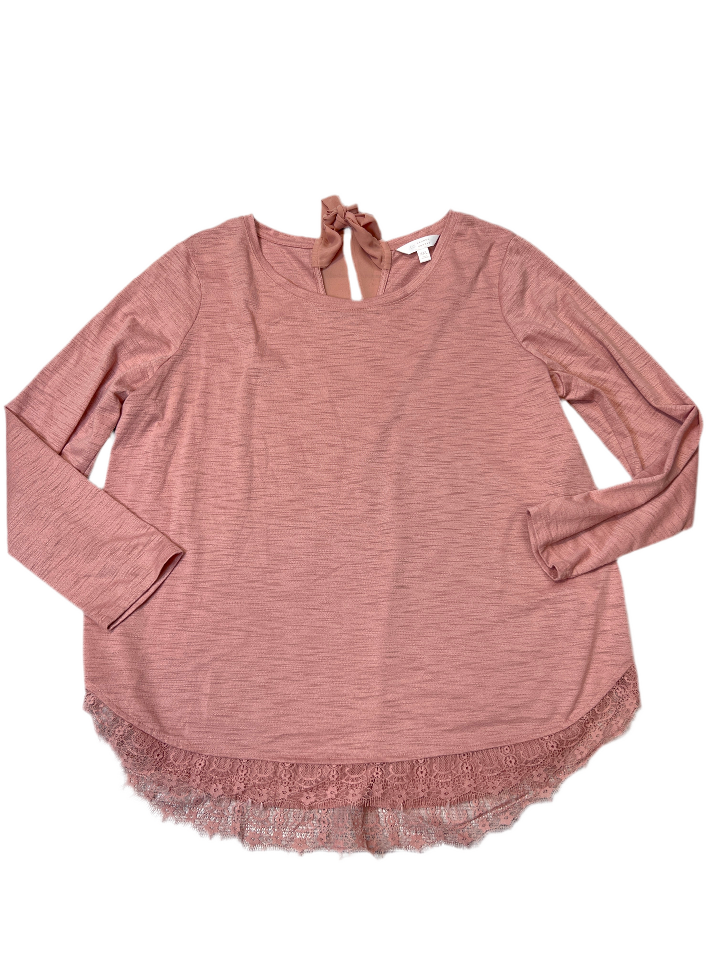 Top Long Sleeve By Lc Lauren Conrad In Pink, Size: Xxl