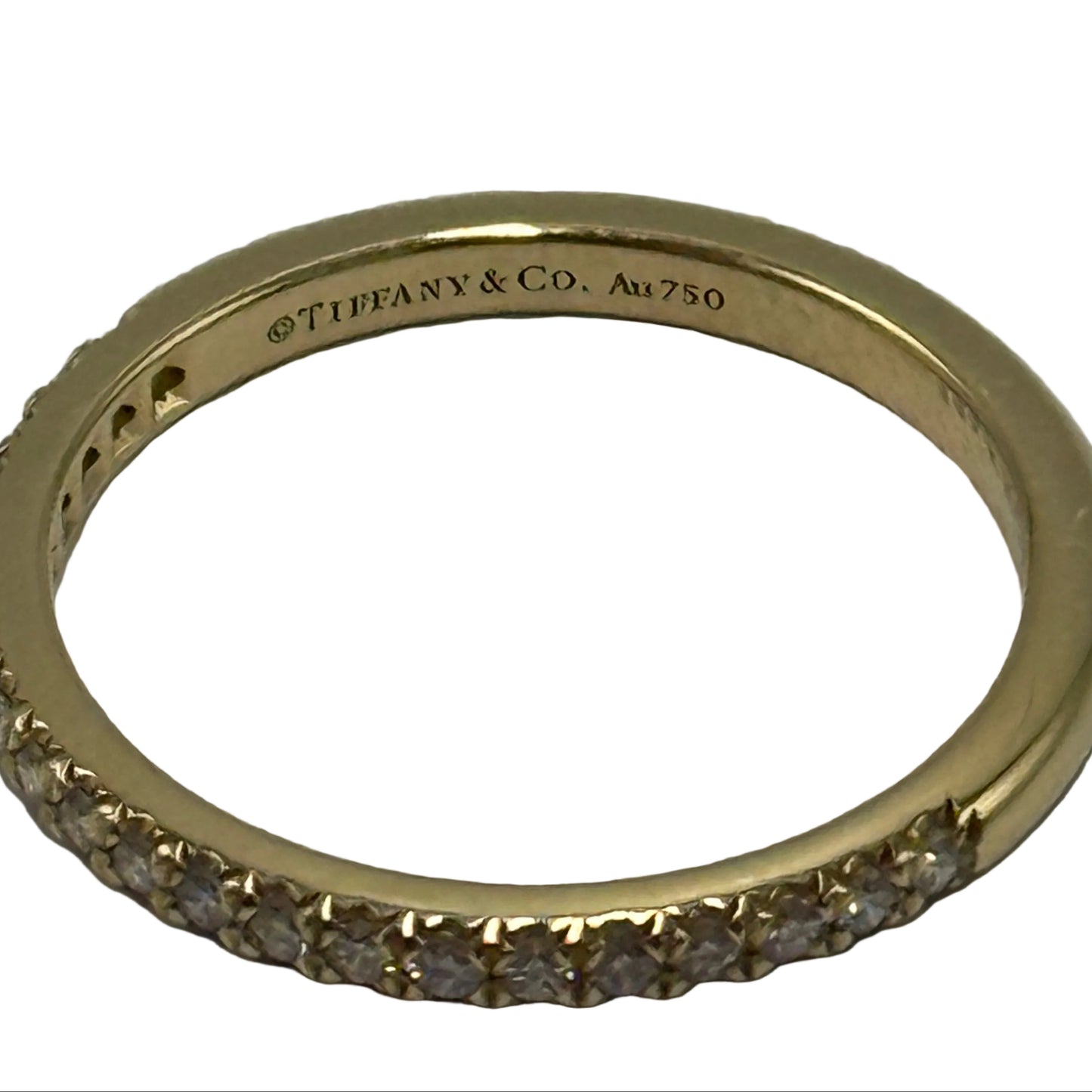Tiffany & Company 18K Diamond Half Eternity Luxury Ring , Size: 6