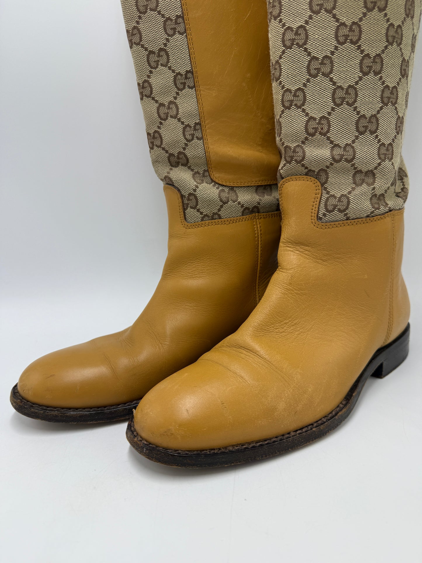 Gucci Luxury Designer Boots By In Yellow, Size: 7.5 (37.5)