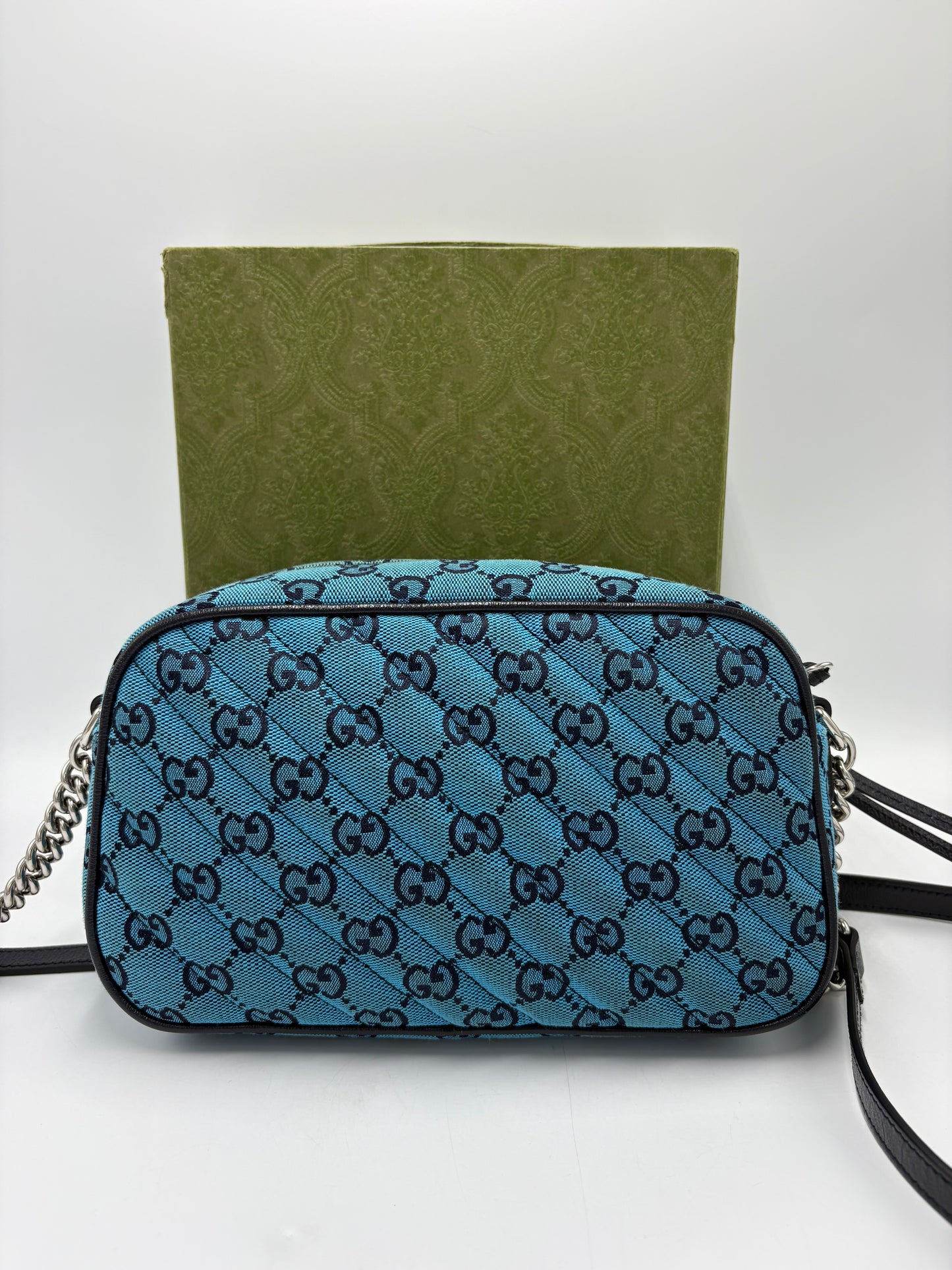 Gucci Monogram Marmont Luxury Handbag in Limited Edition Blue