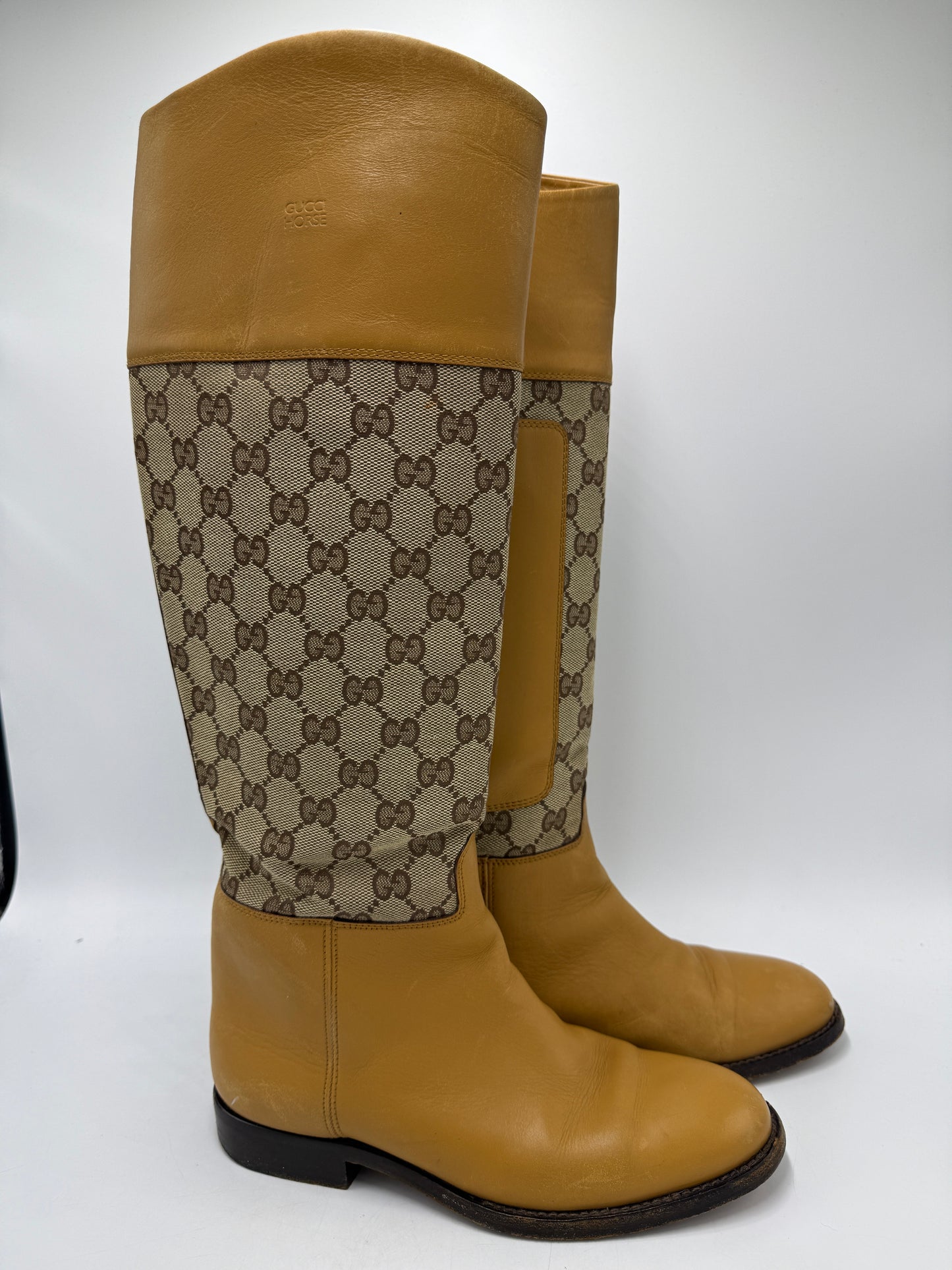 Gucci Luxury Designer Boots By In Yellow, Size: 7.5 (37.5)