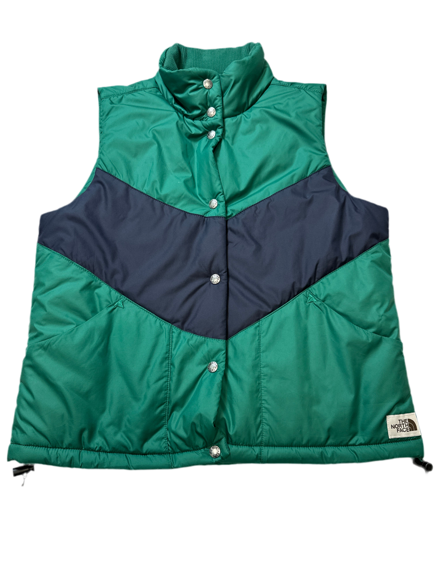 Vest Puffer & Quilted By The North Face In Blue & Green, Size: M