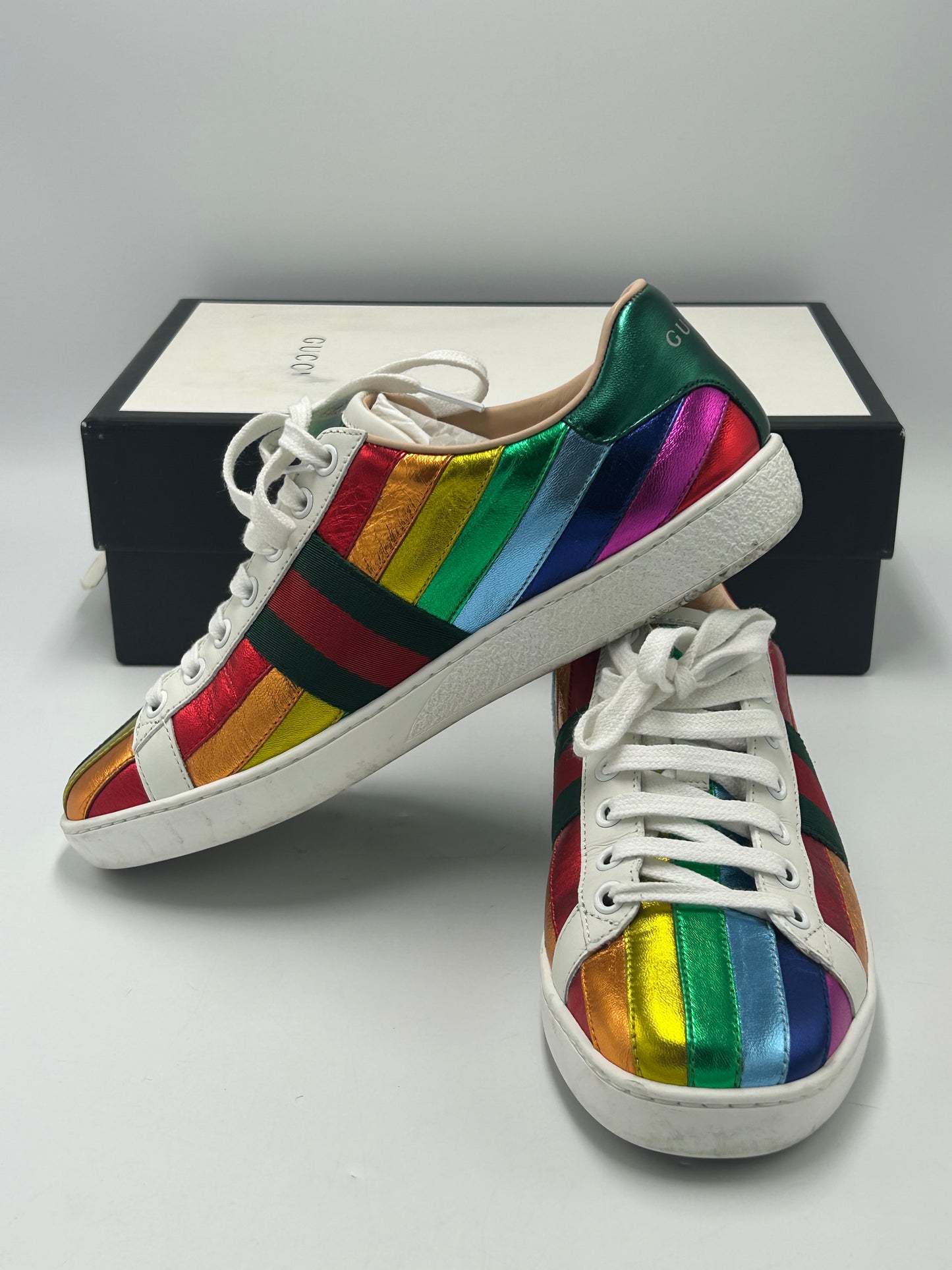 Gucci Designer Luxury Trainers  Size: 7 (37)