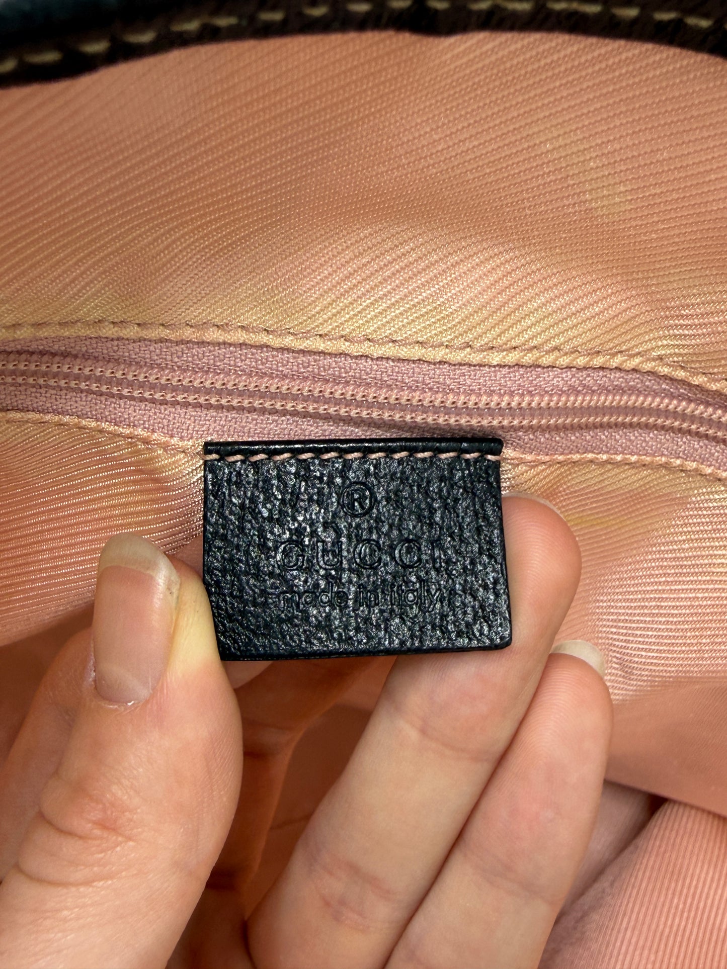 Gucci Satin Charmy Luxury Designer Tote / Handbag