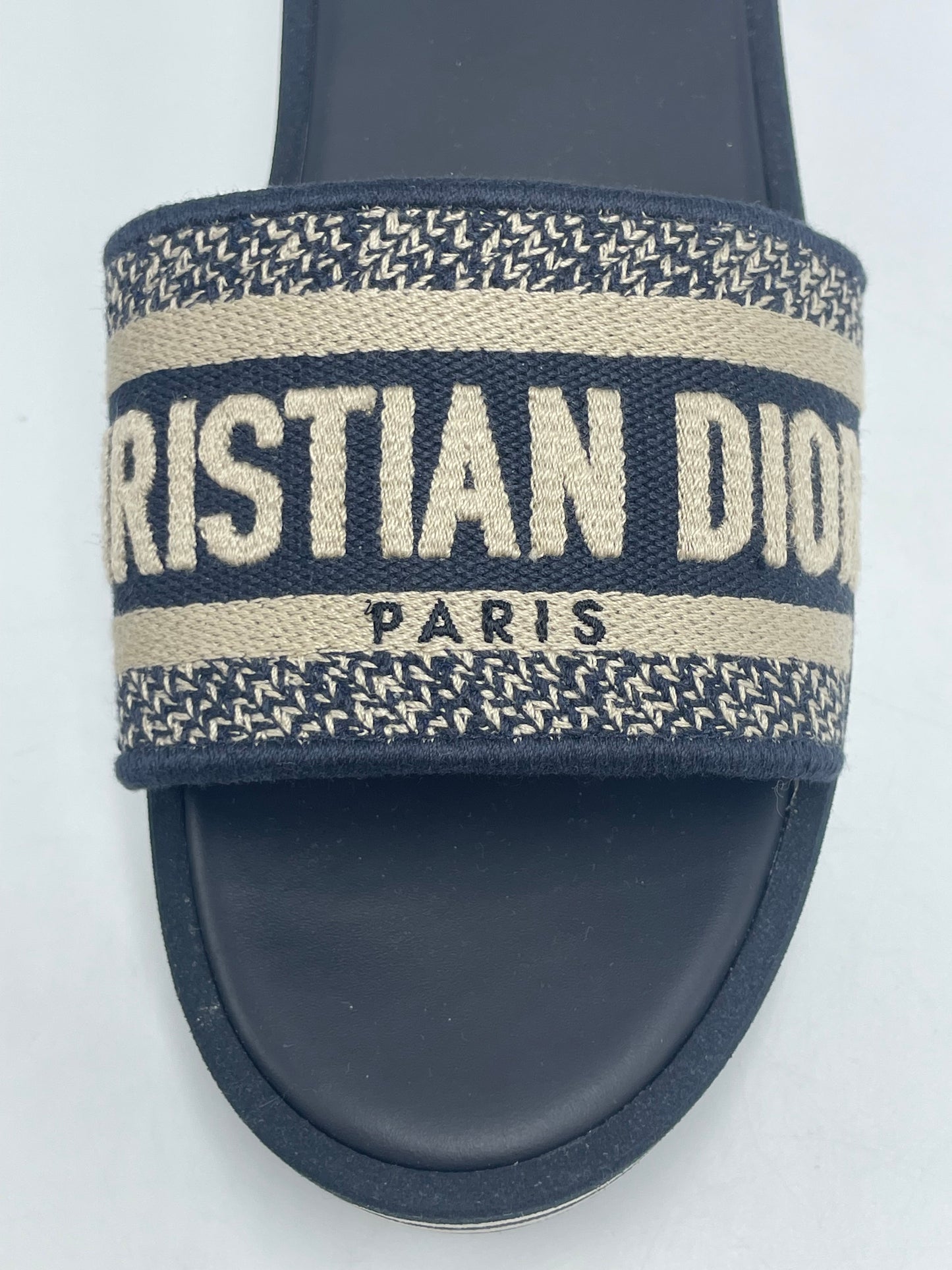 Christian Dior Dway Platform Designer Luxury Slides, Size: 8
