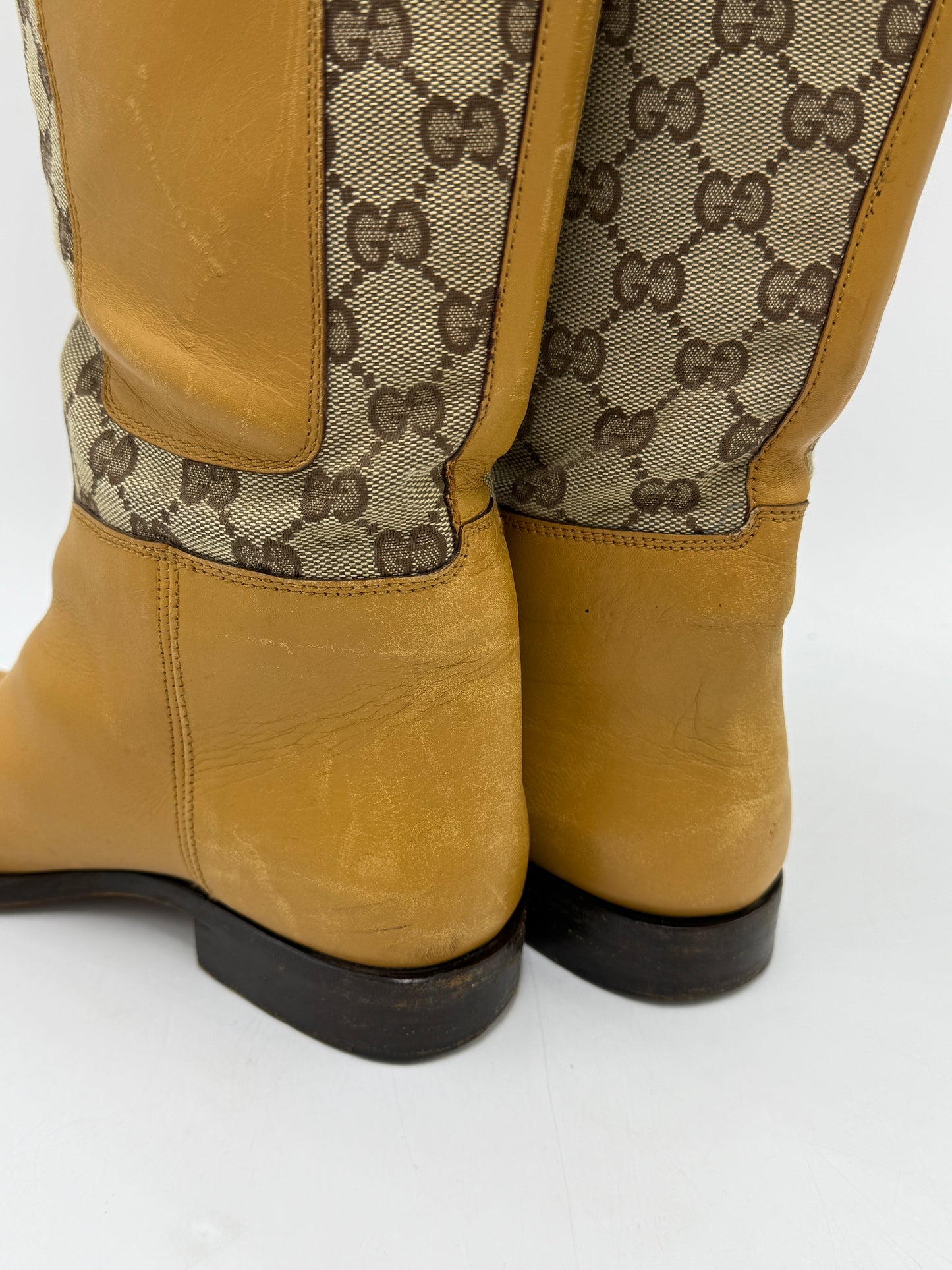 Gucci Luxury Designer Boots By In Yellow, Size: 7.5 (37.5)