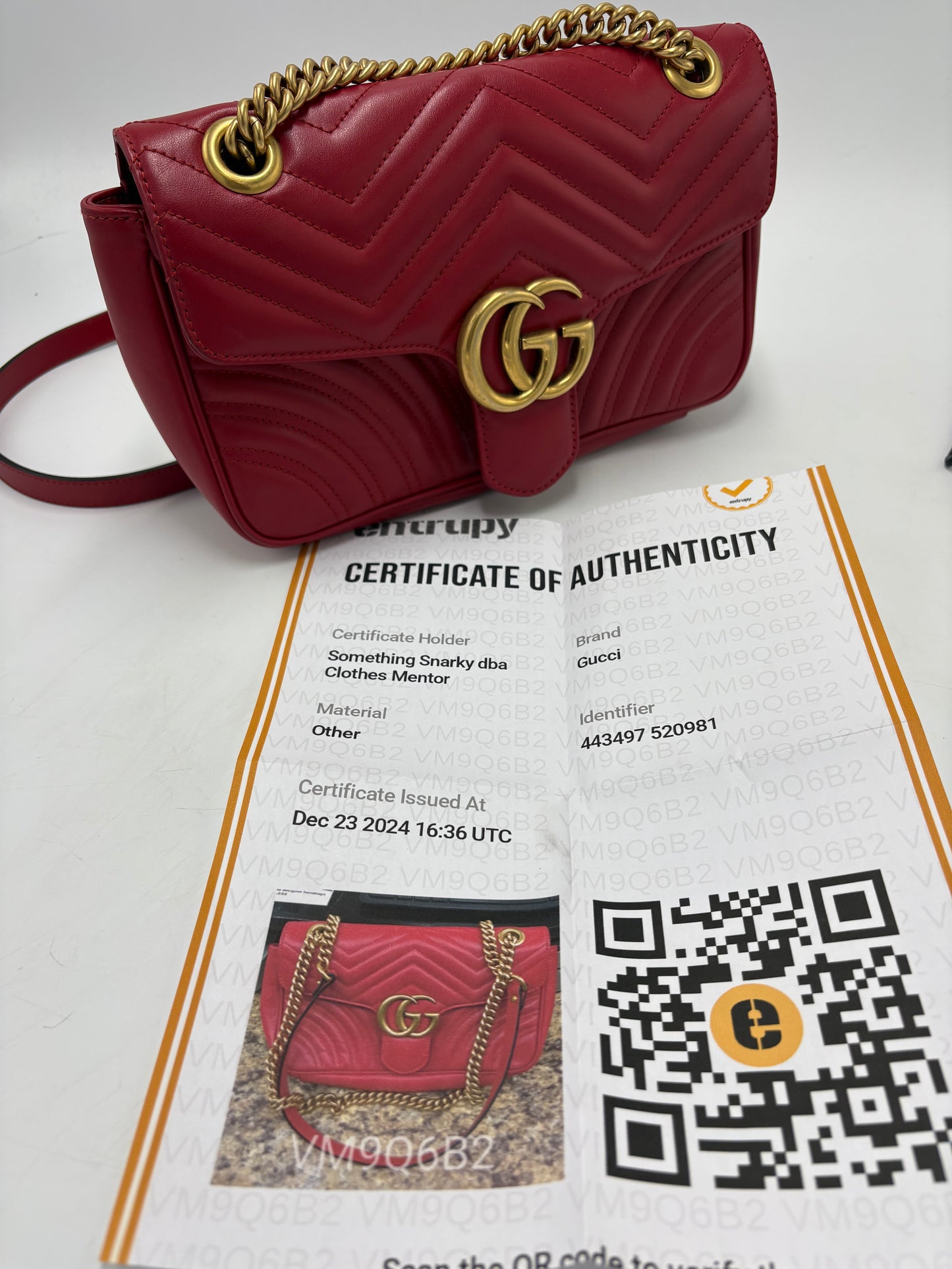 Gucci GG Marmont Flap Designer Handbag