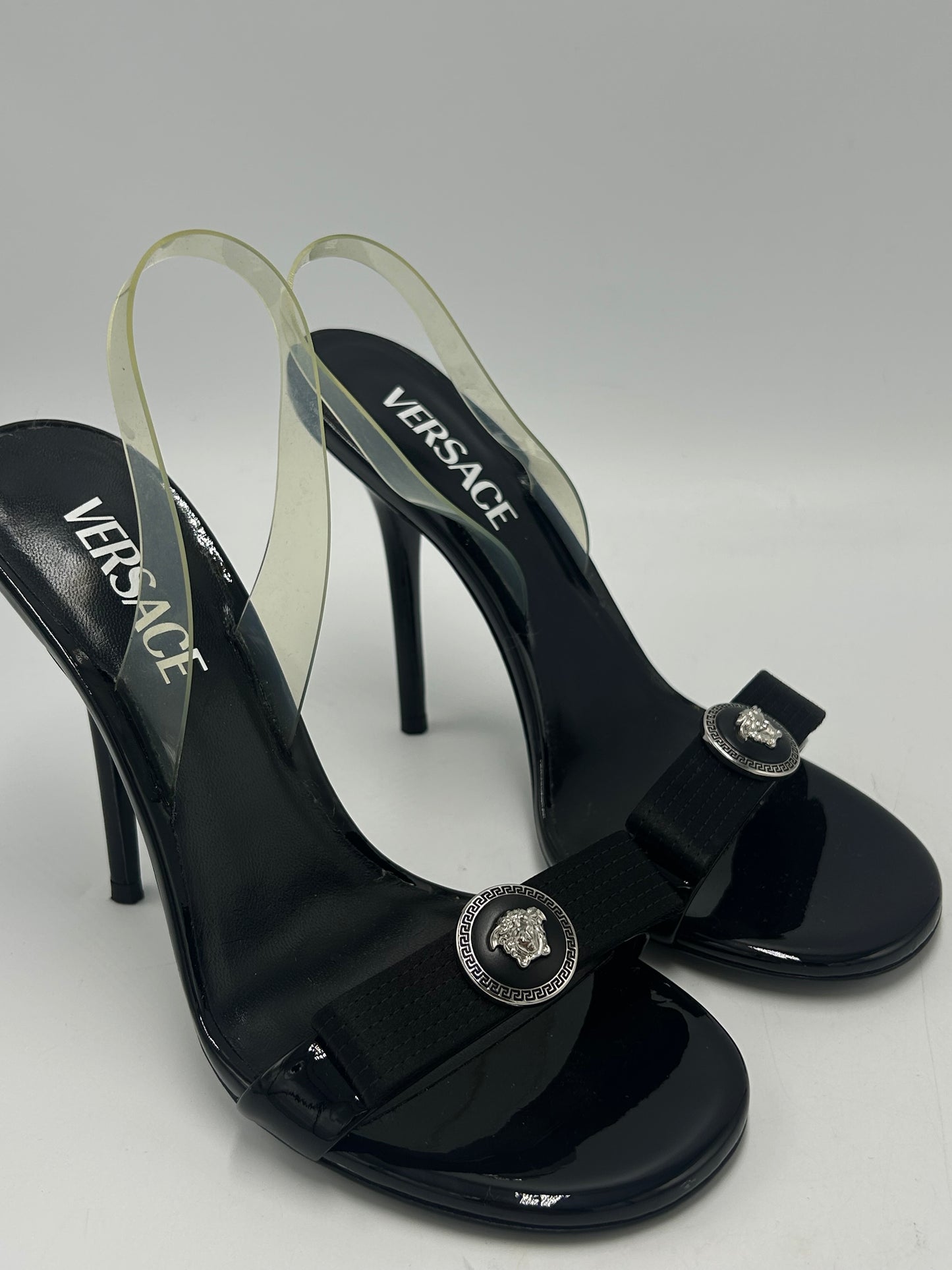 Versace Ribbon Slingbag Designer Luxury Shoes, Size: 7
