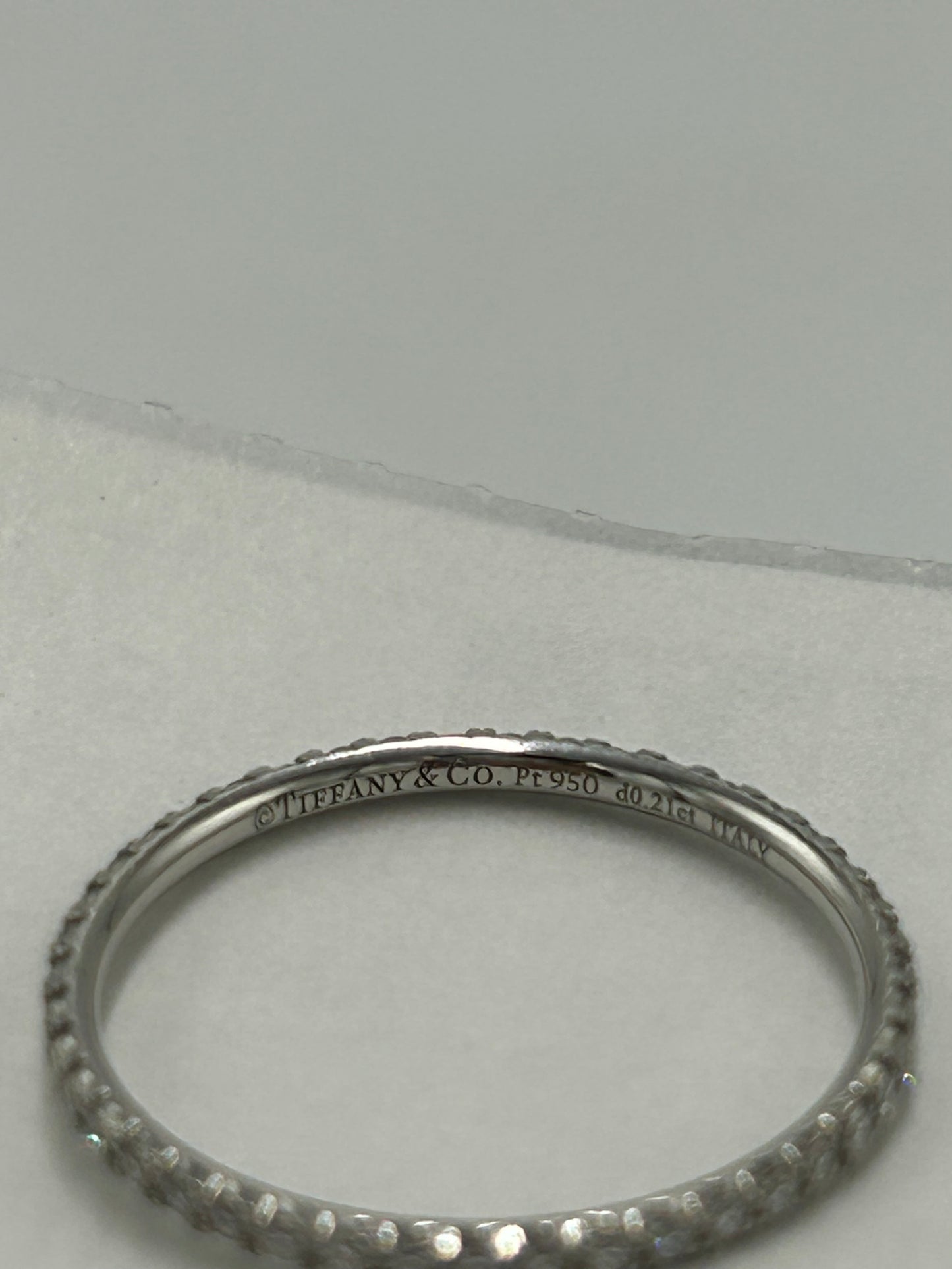 Tiffany & Company Metro Eternity Luxury Ring in Platinum, Size: 6.5