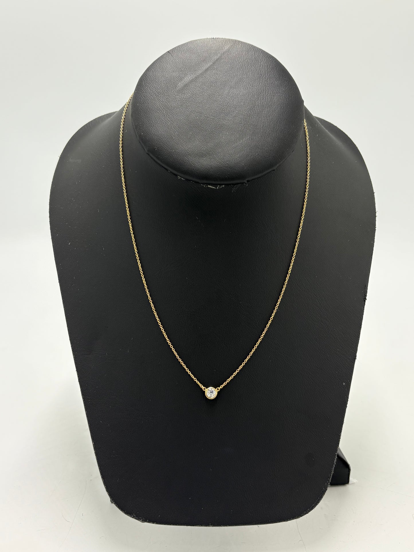 Tiffany & Company 18k Gold Diamond By The Yard Luxury Necklace