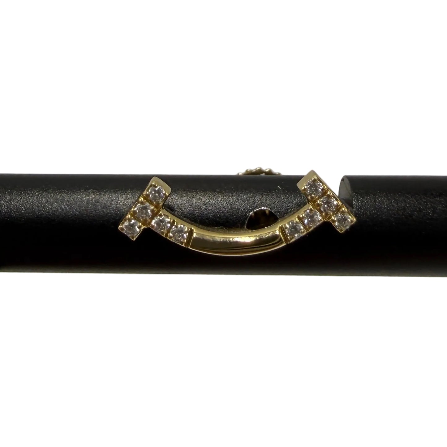 Tiffany & Company T Smile Mini 18K Diamond Luxury Earrings