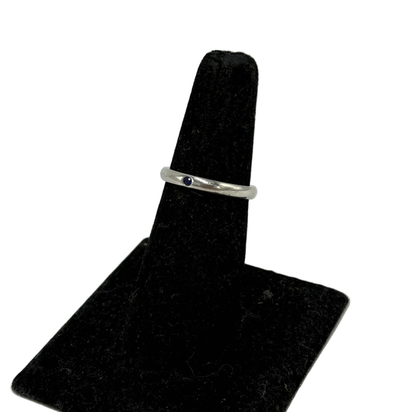 Tiffany & Company Elsa Peretti Sapphire Stacking Band Luxury Ring, Size: 7.5
