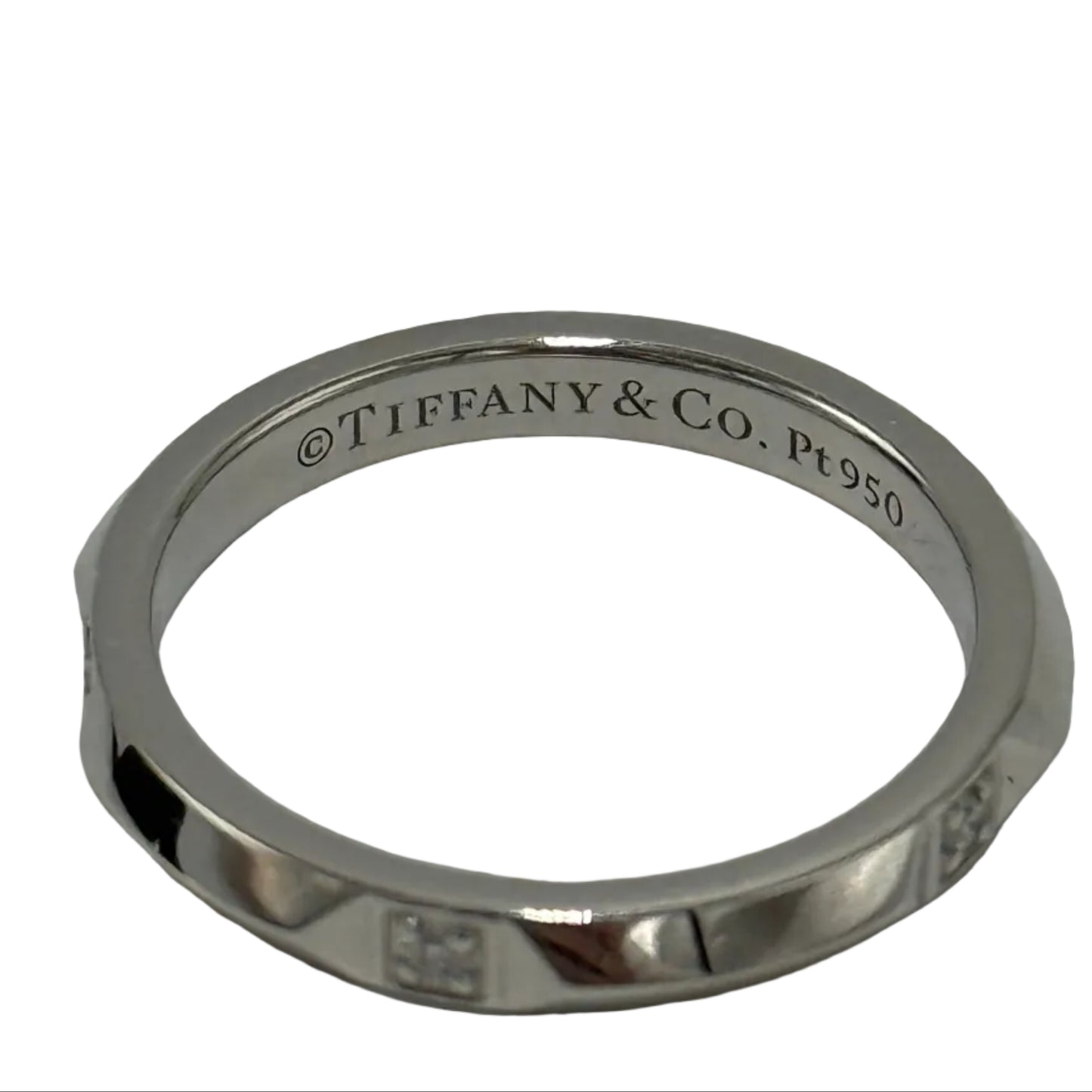 Tiffany & Company True Band Platinum Diamond Luxury Ring , Size: 6