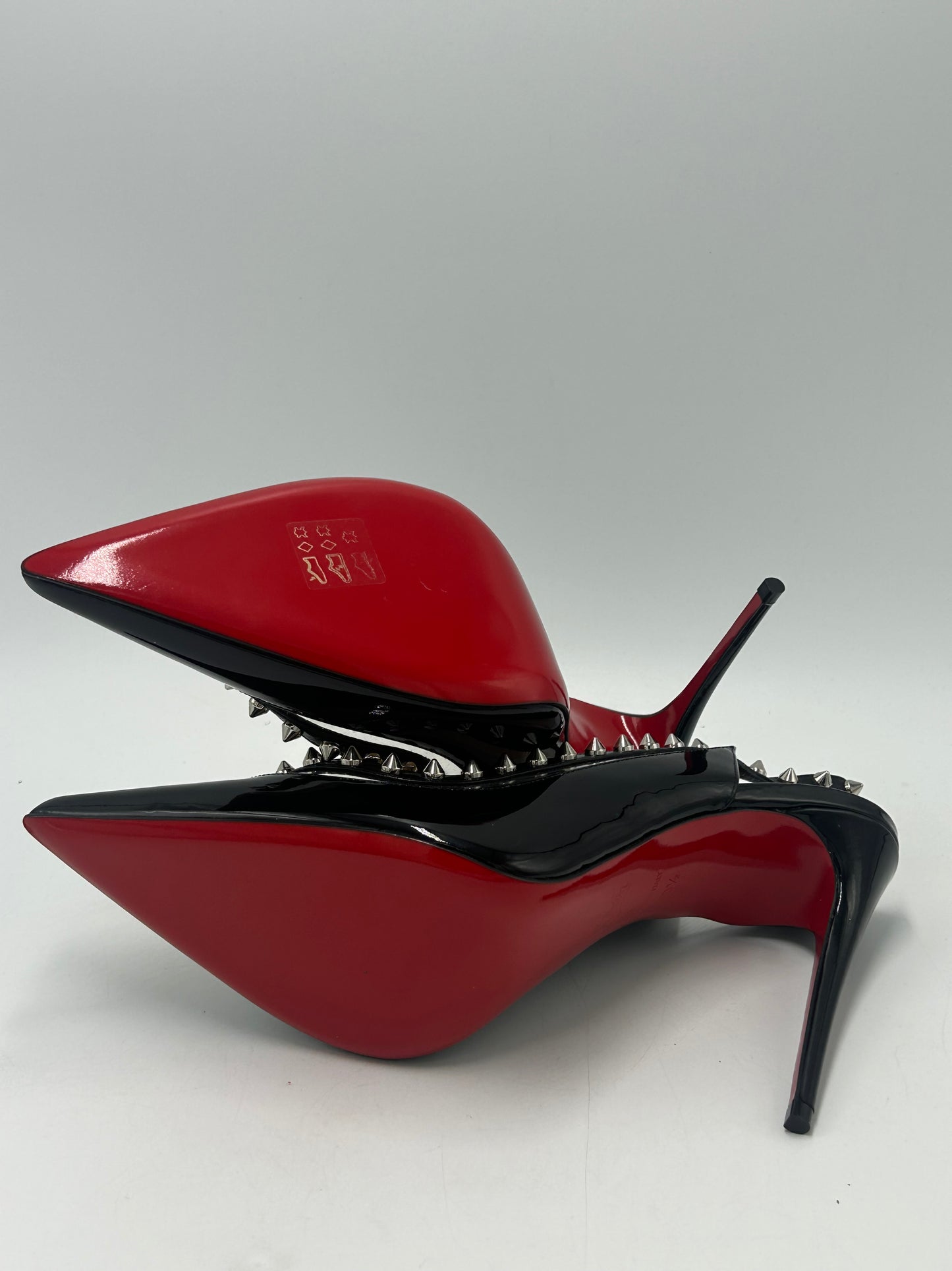 Christian Louboutin Brigadine Spike Luxury Slingback Designer Shoes, Size: 10.5 (40.5)