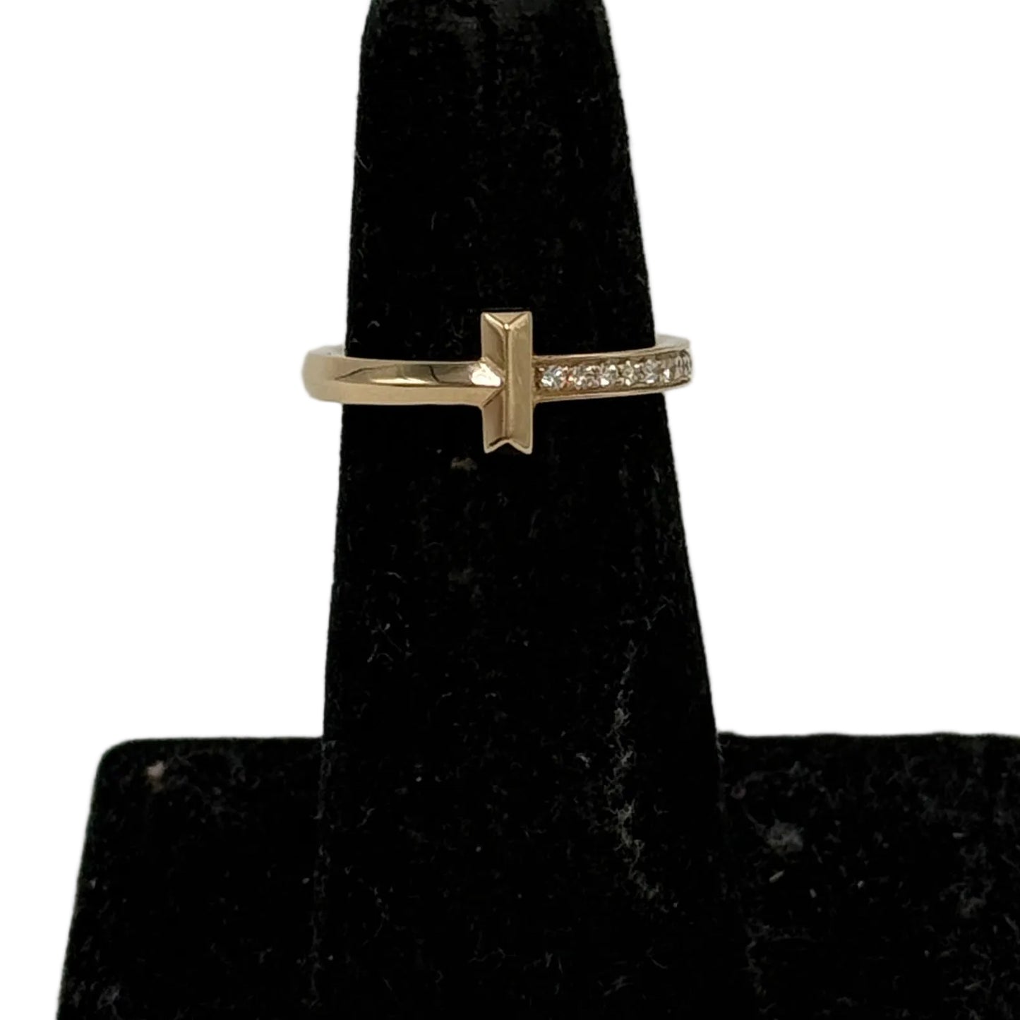 Tiffany & Company T1 Diamond Luxury Ring in 18k Rose Gold, Size: 6