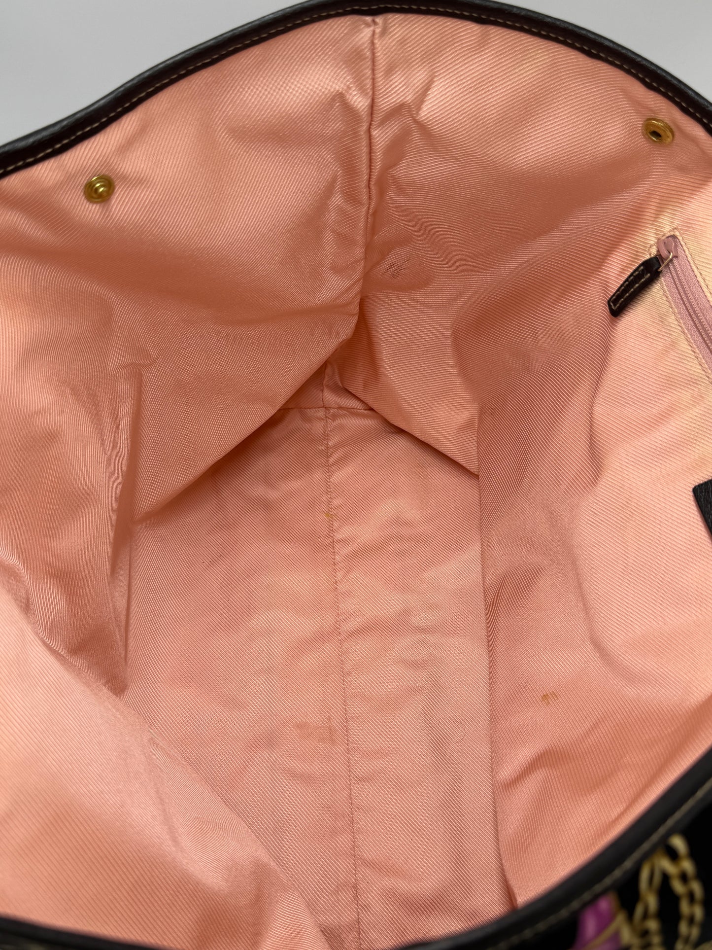 Gucci Satin Charmy Luxury Designer Tote / Handbag