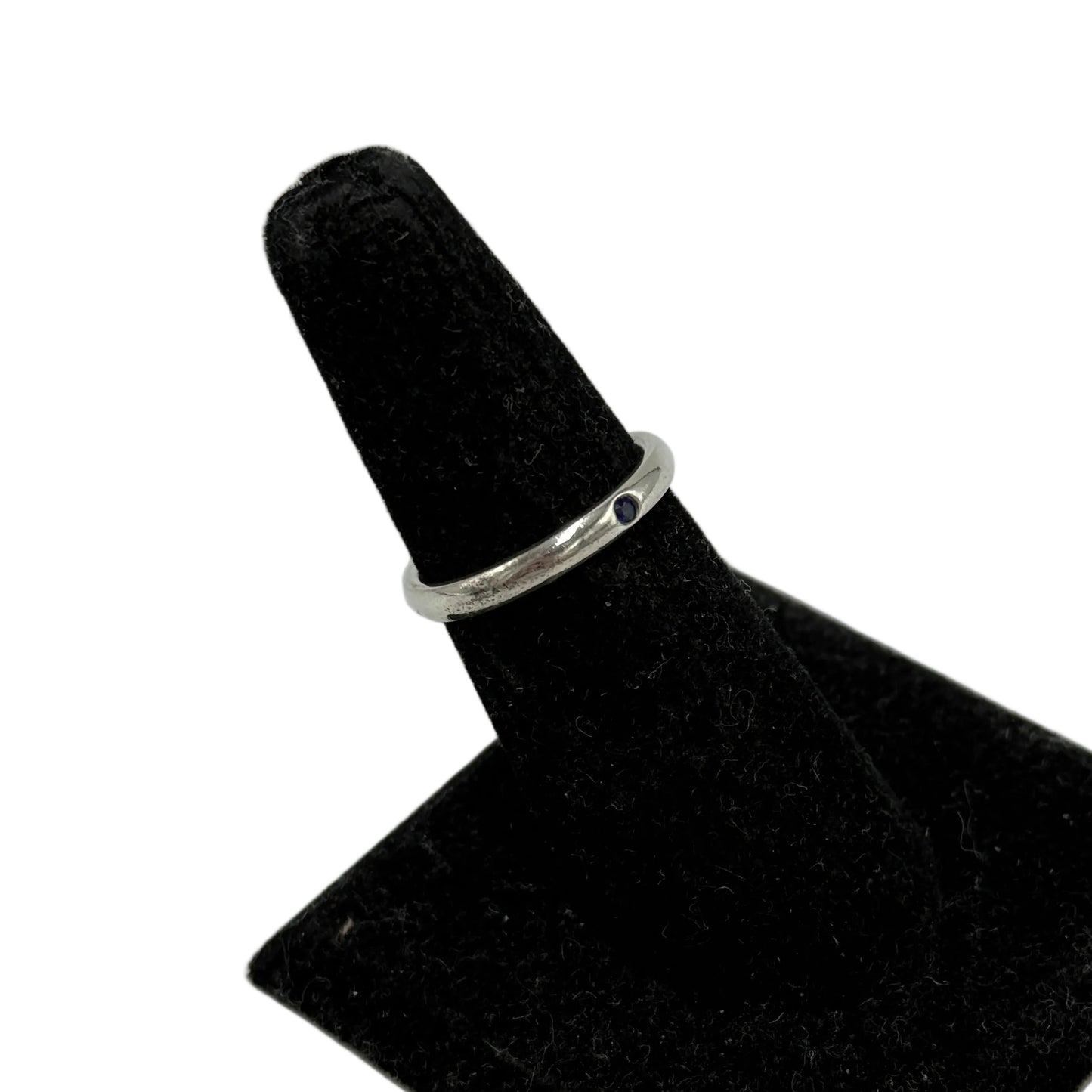 Tiffany & Company Elsa Peretti Sapphire Stacking Band Luxury Ring, Size: 7.5