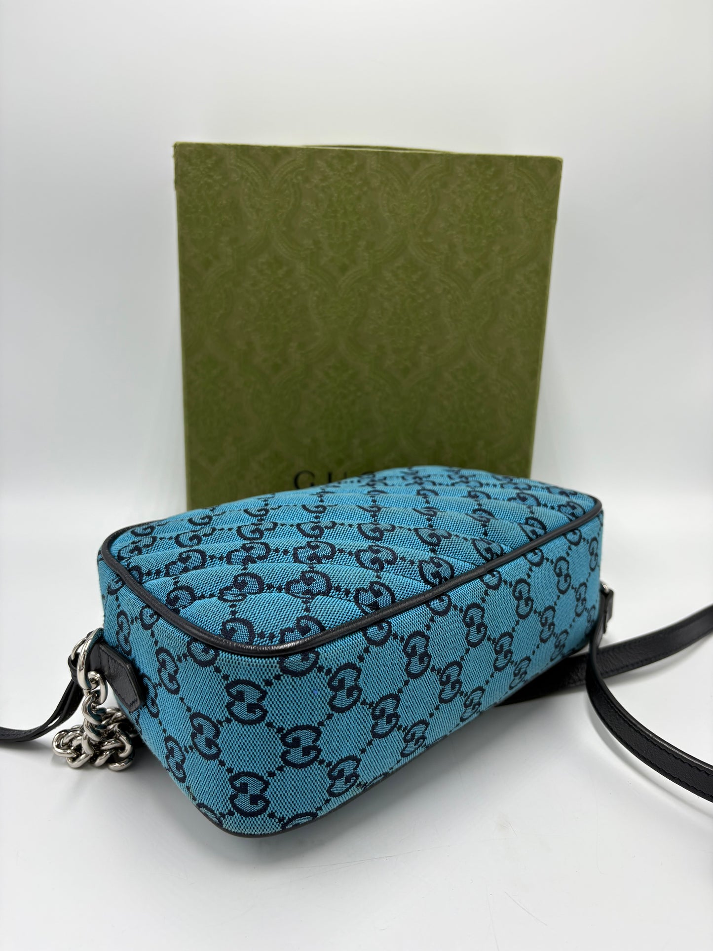 Gucci Monogram Marmont Luxury Handbag in Limited Edition Blue