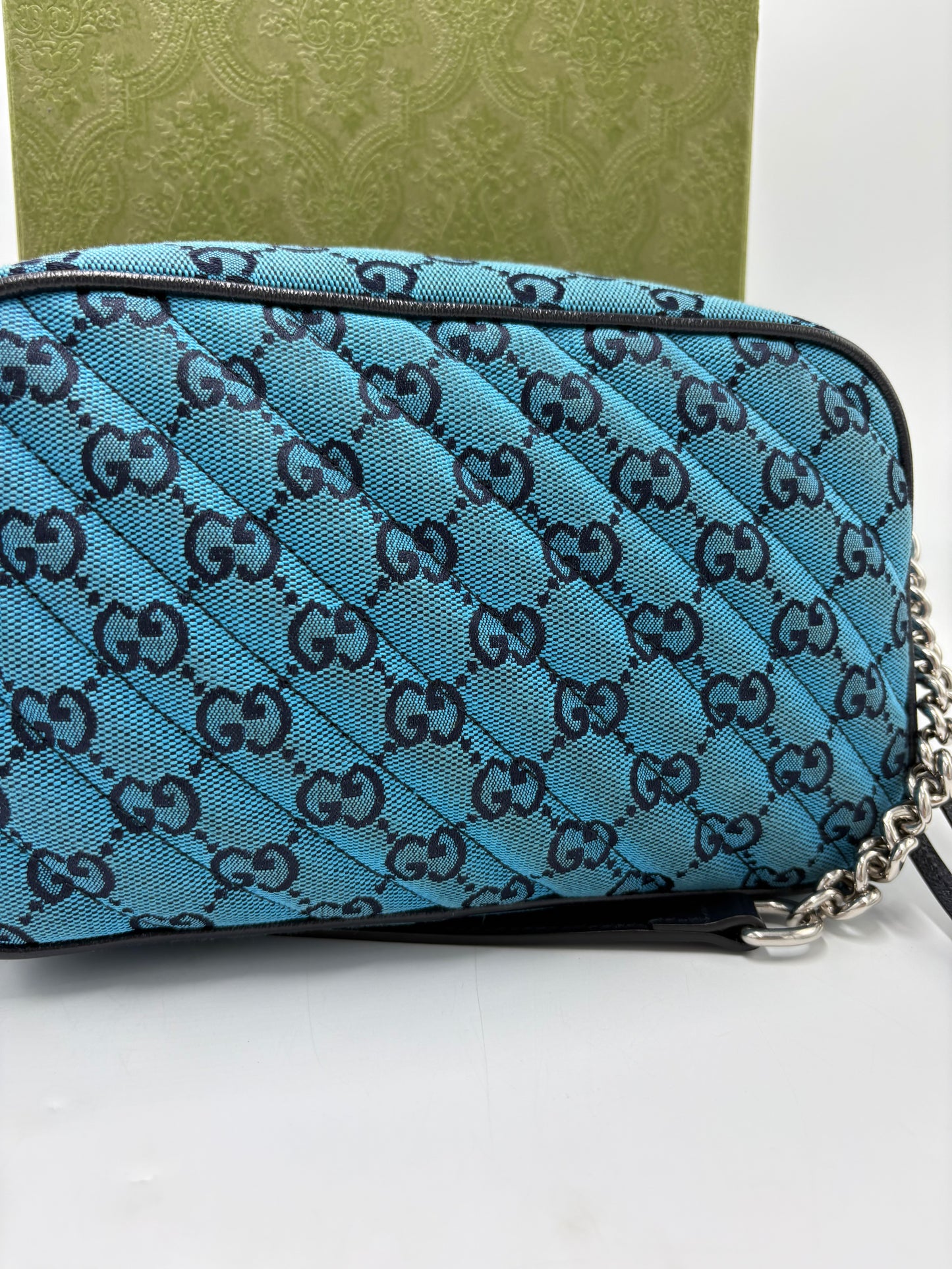 Gucci Monogram Marmont Luxury Handbag in Limited Edition Blue