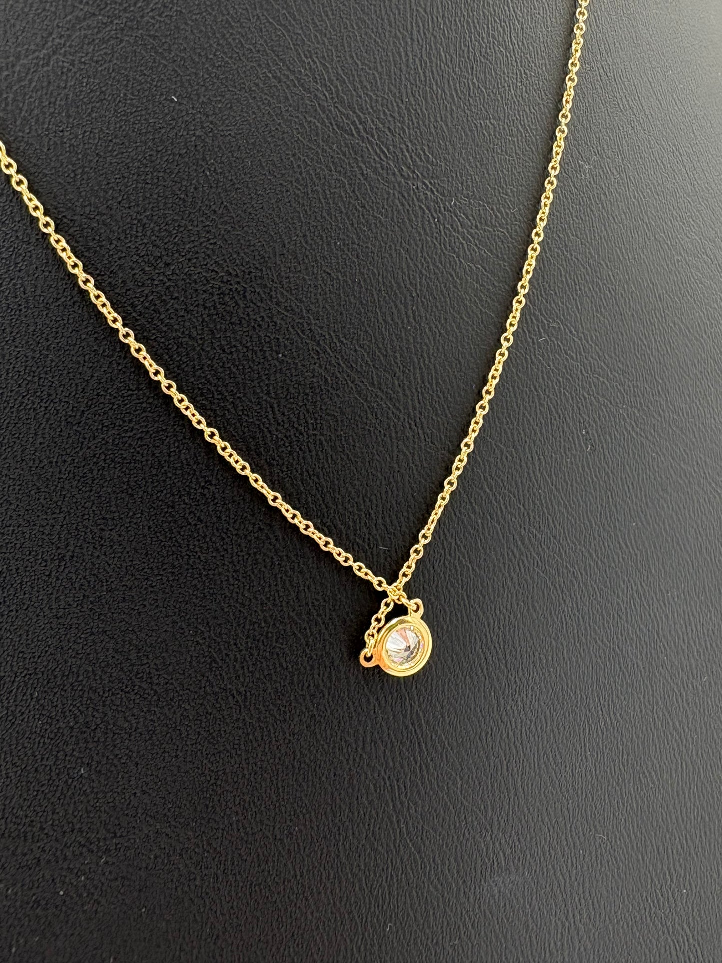 Tiffany & Company 18k Gold Diamond By The Yard Luxury Necklace