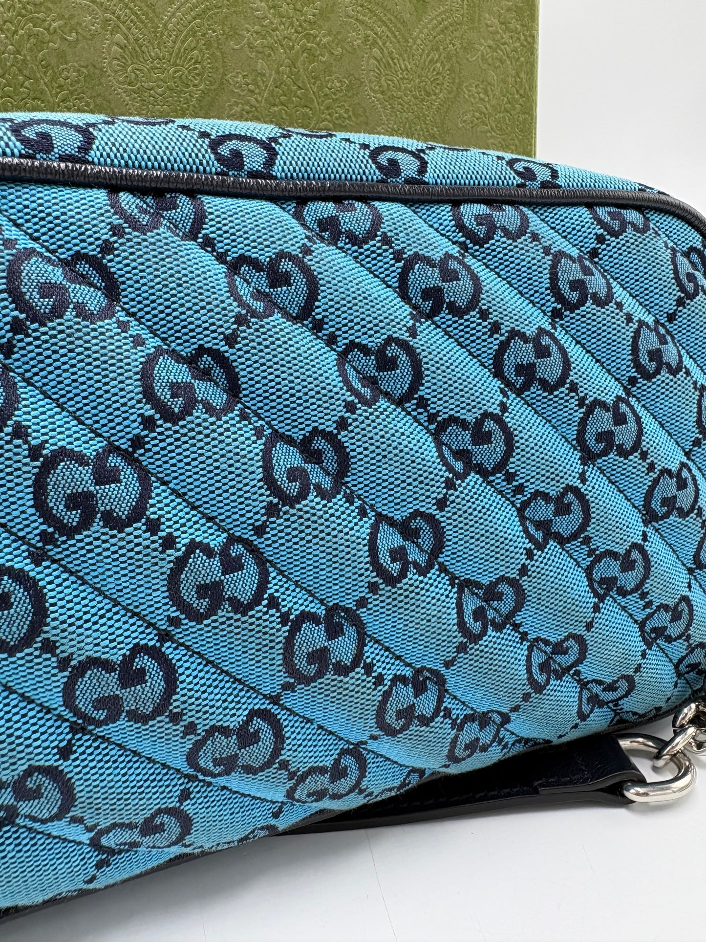 Gucci Monogram Marmont Luxury Handbag in Limited Edition Blue