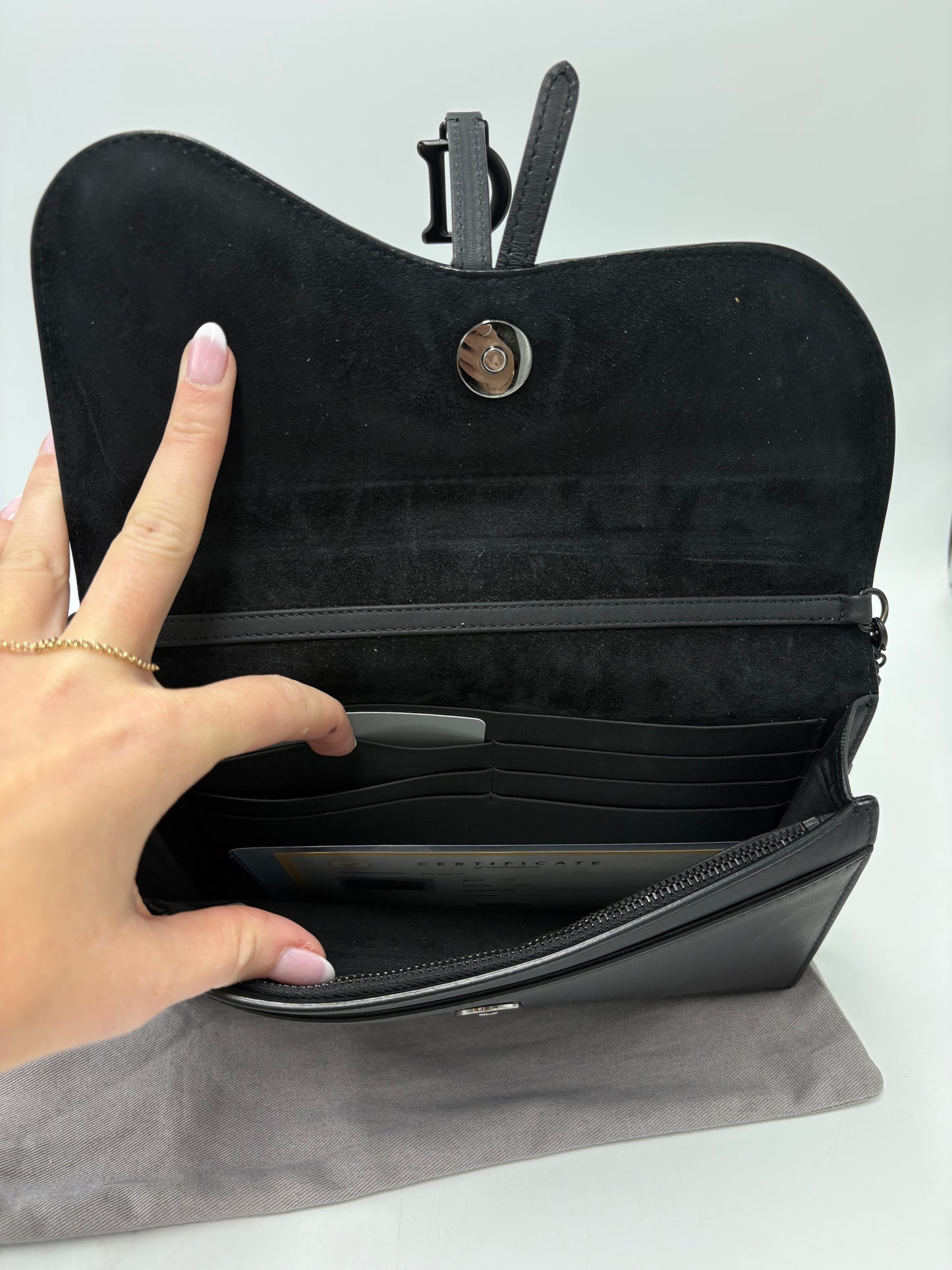Christian Dior Ultra Matte Saddle Chain Luxury Handbag