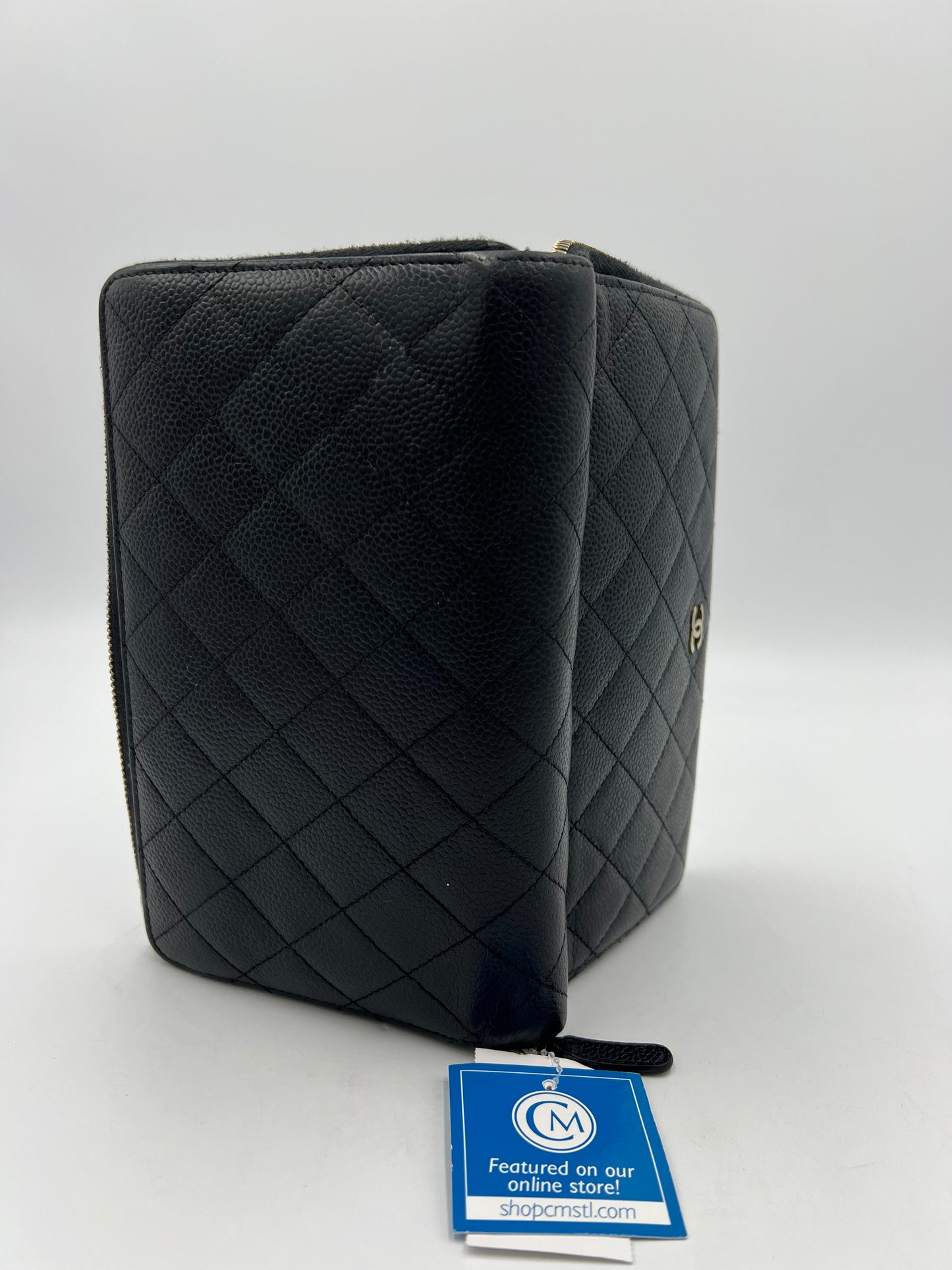 Chanel Zip Around Quilted Caviar Designer Wallet