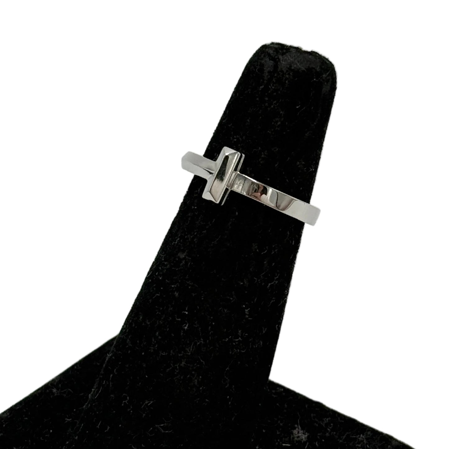 Tiffany & Company T1 18k White Gold Luxury Ring Size: 5.5