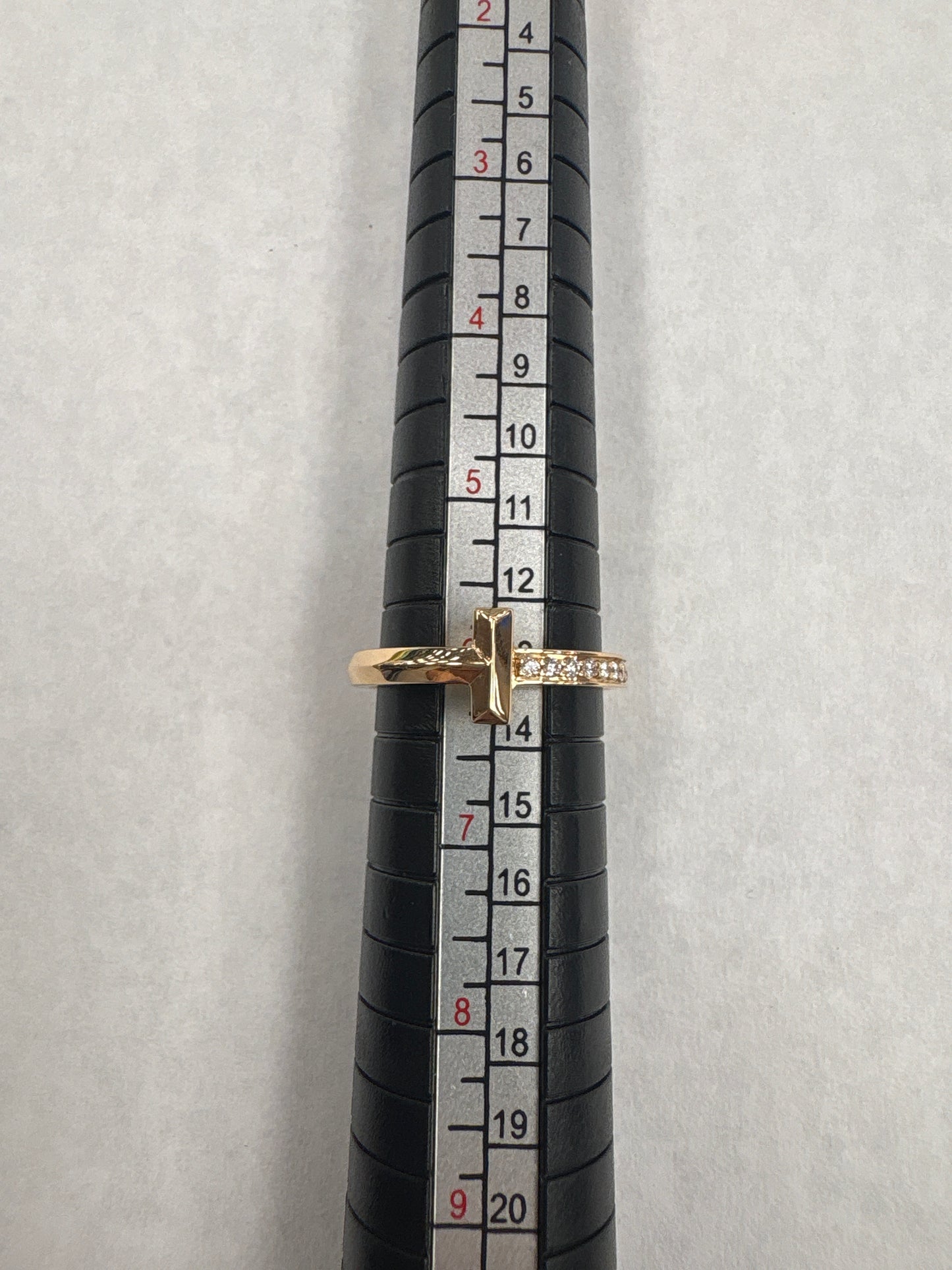 Tiffany & Company T1 Diamond Luxury Ring in 18k Rose Gold, Size: 6