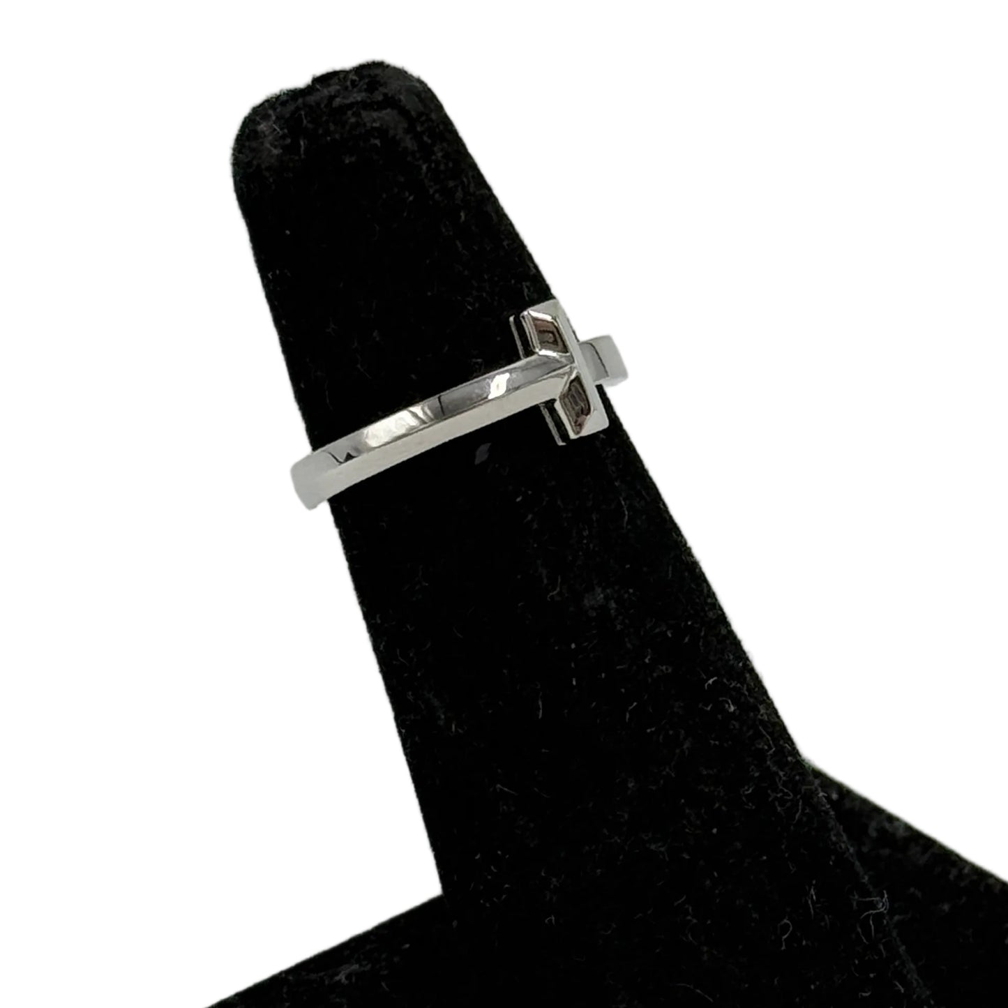 Tiffany & Company T1 18k White Gold Luxury Ring Size: 5.5