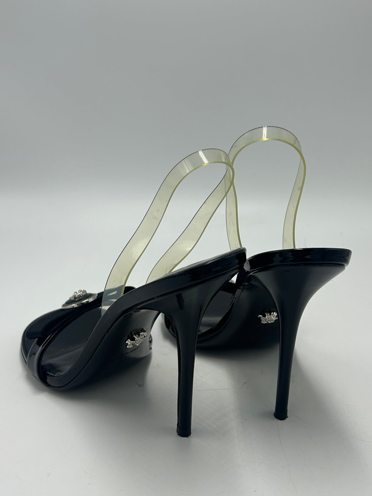 Versace Ribbon Slingbag Designer Luxury Shoes, Size: 7