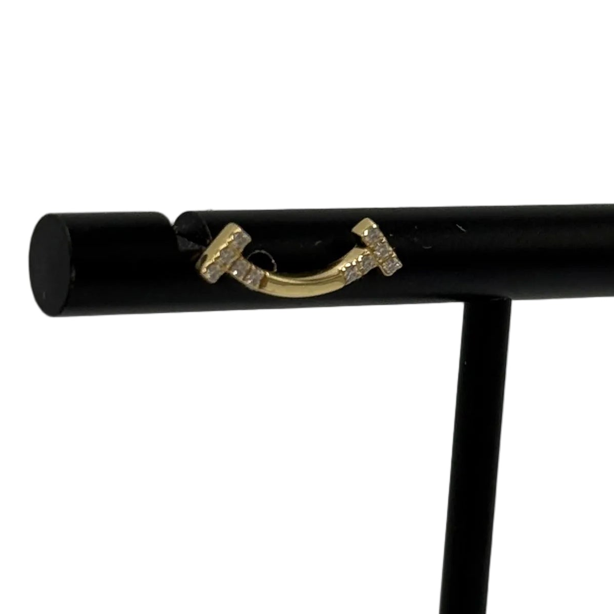 Tiffany & Company T Smile Mini 18K Diamond Luxury Earrings