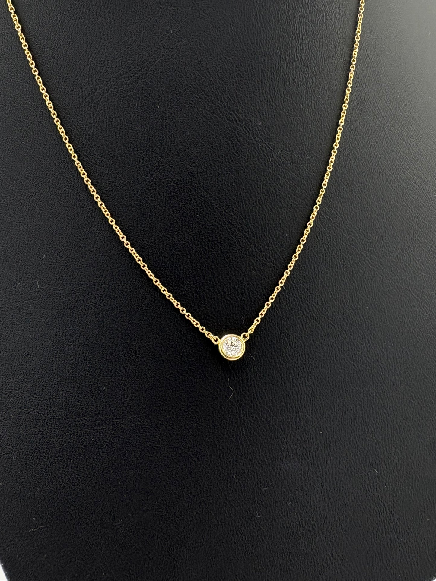 Tiffany & Company 18k Gold Diamond By The Yard Luxury Necklace