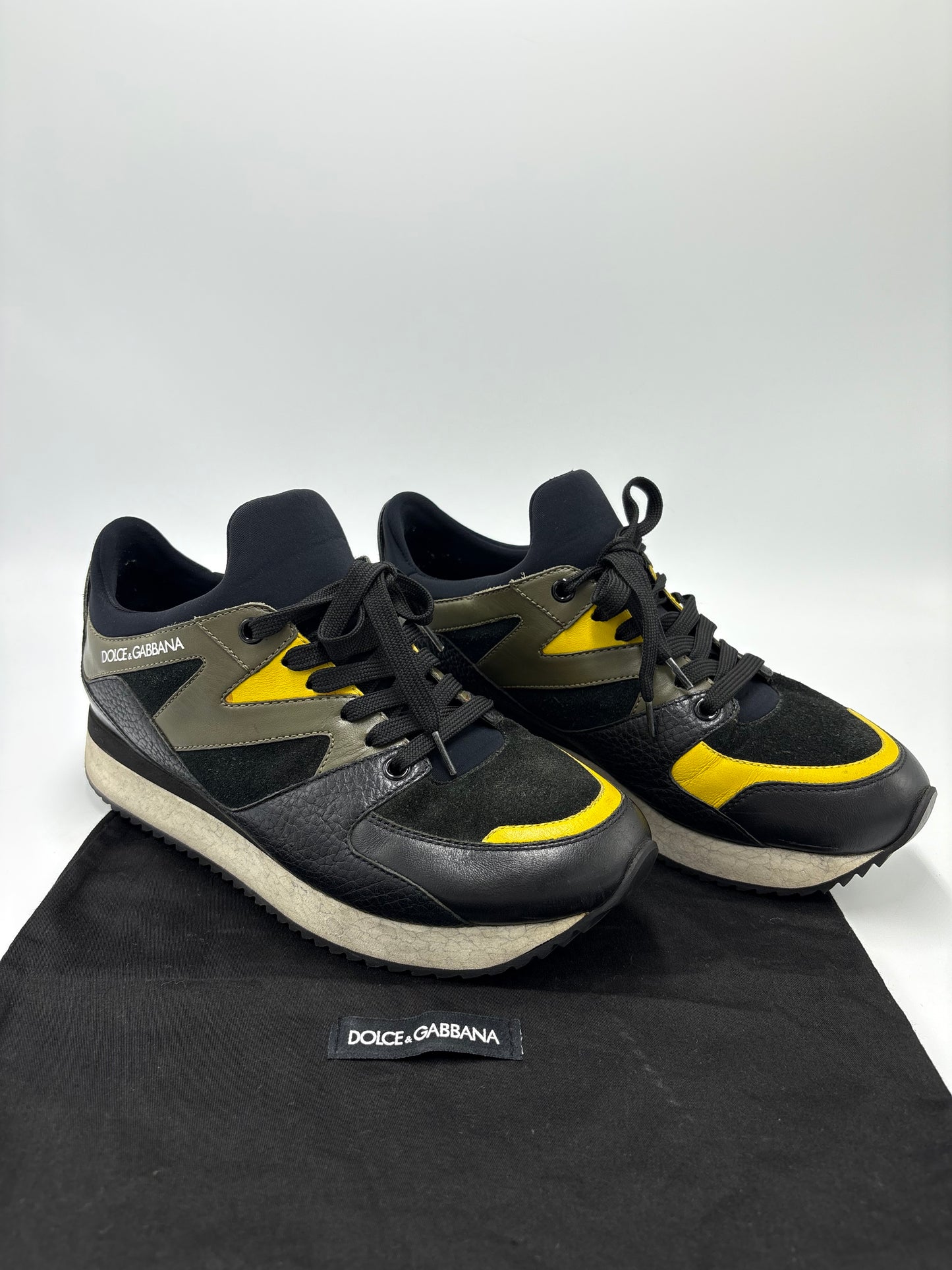 Dolce And Gabbana Daymaster Luxury Designer Trainer Shoes, Size: 8.5