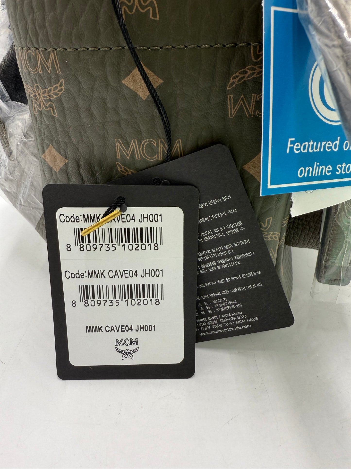 New! MCM Visetos Stark Luxury Designer Backpack