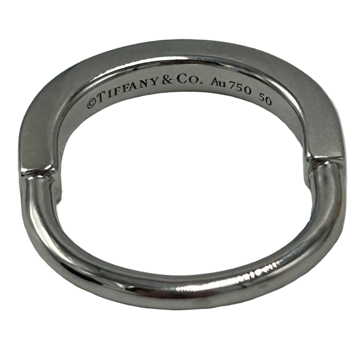 Tiffany & Company 18K Lock Luxury Ring, Size 5.5