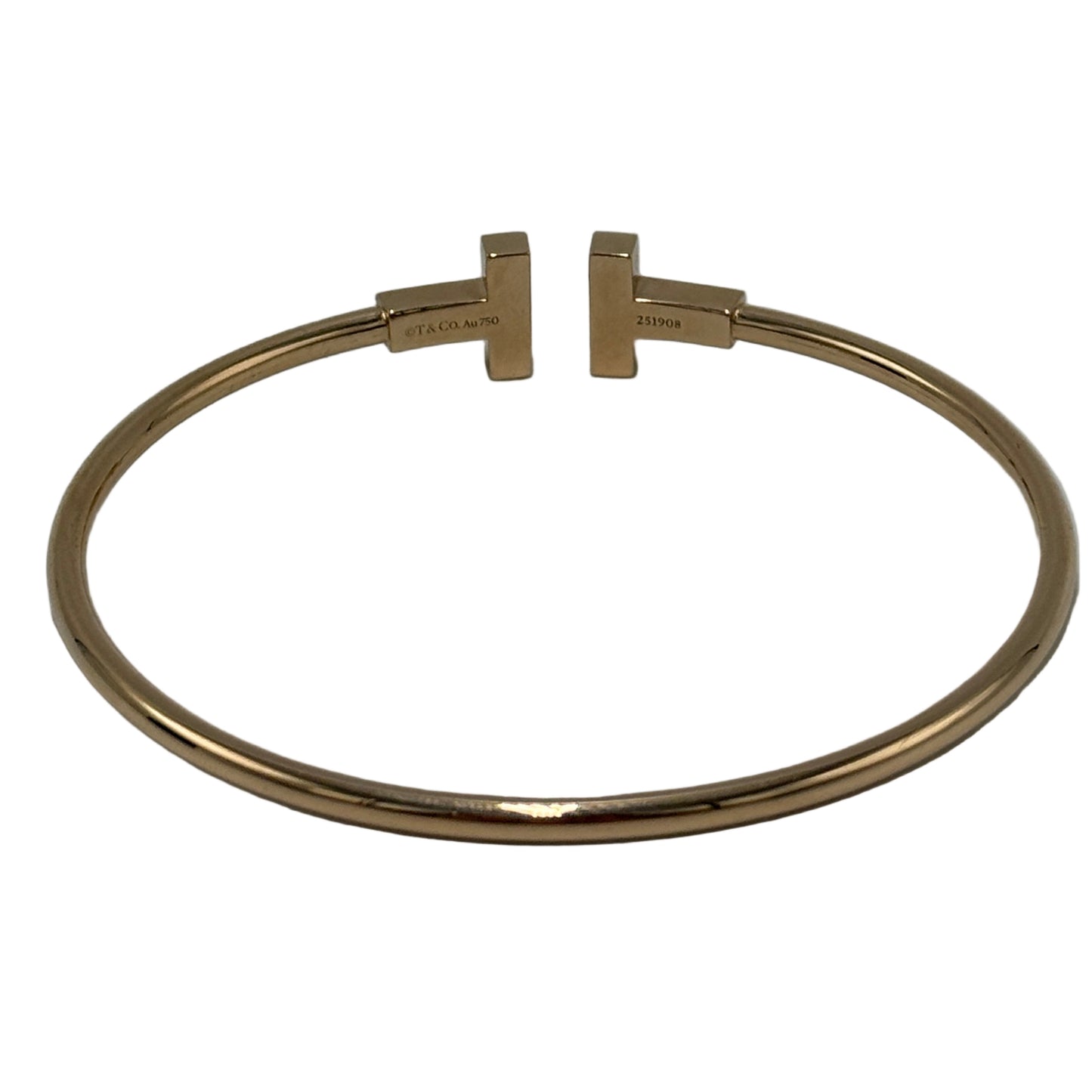 Tiffany & Company 18K Rose Gold T Wire Luxury Designer Bracelet