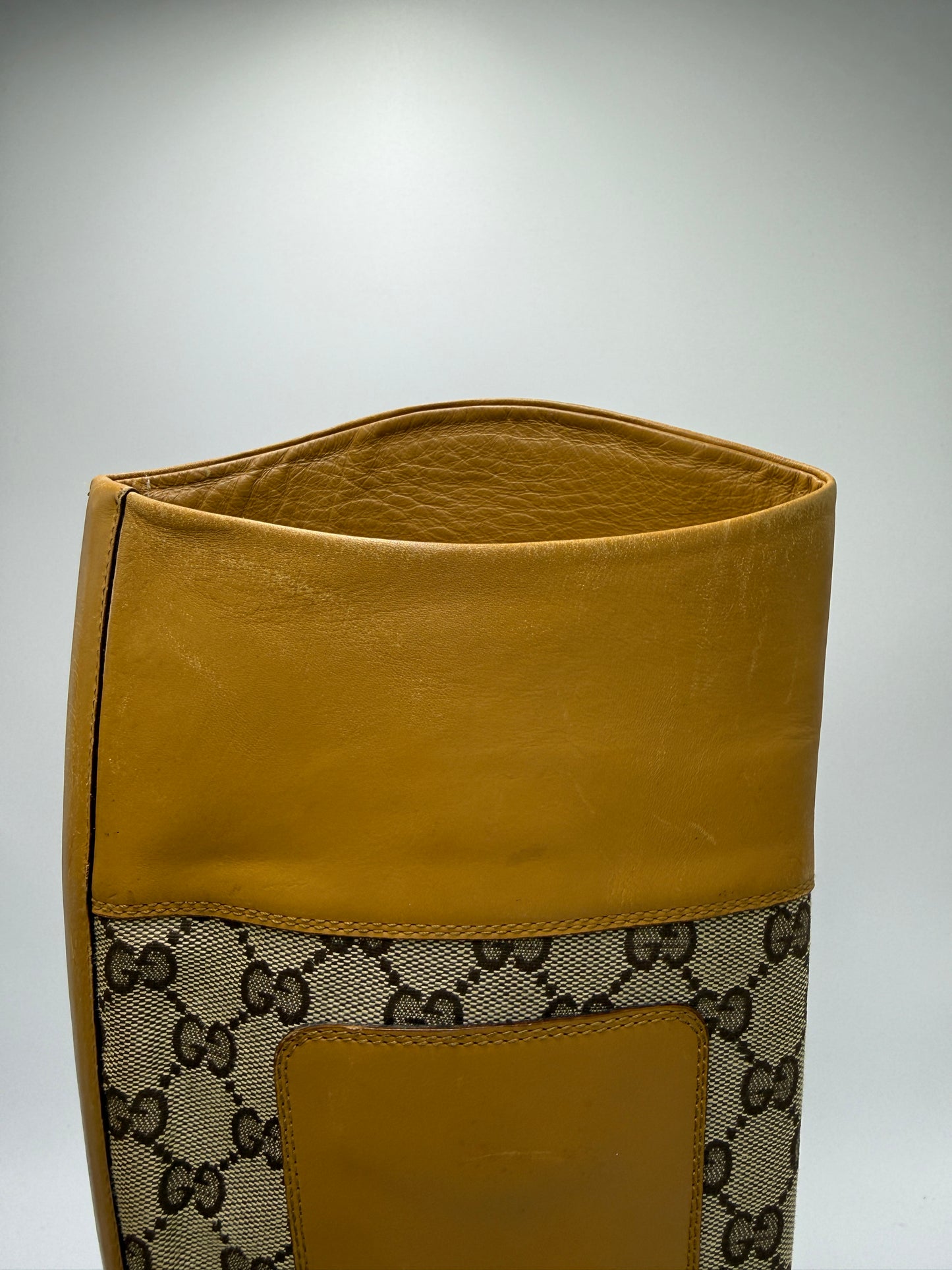 Gucci Luxury Designer Boots By In Yellow, Size: 7.5 (37.5)