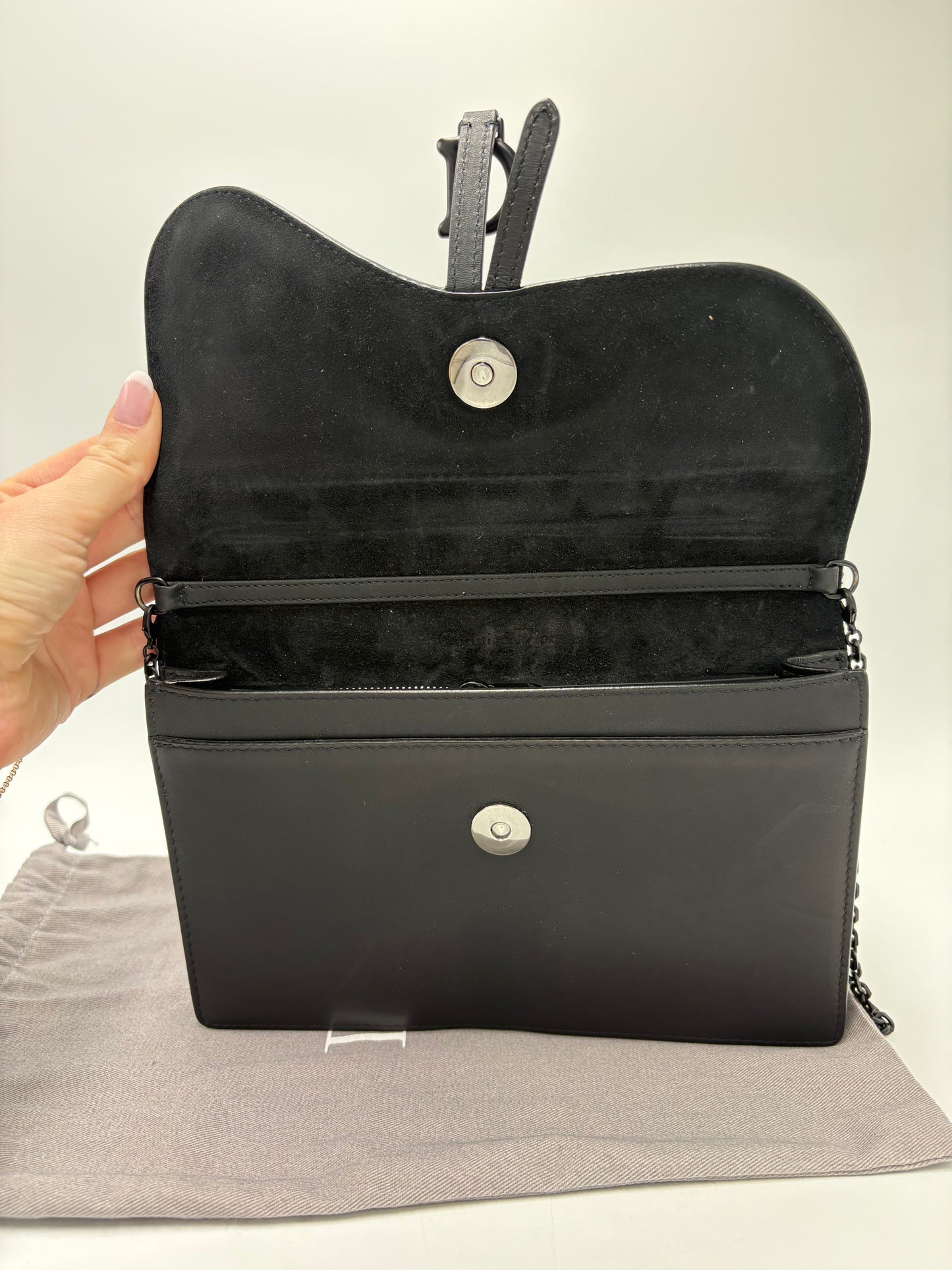 Christian Dior Ultra Matte Saddle Chain Luxury Handbag