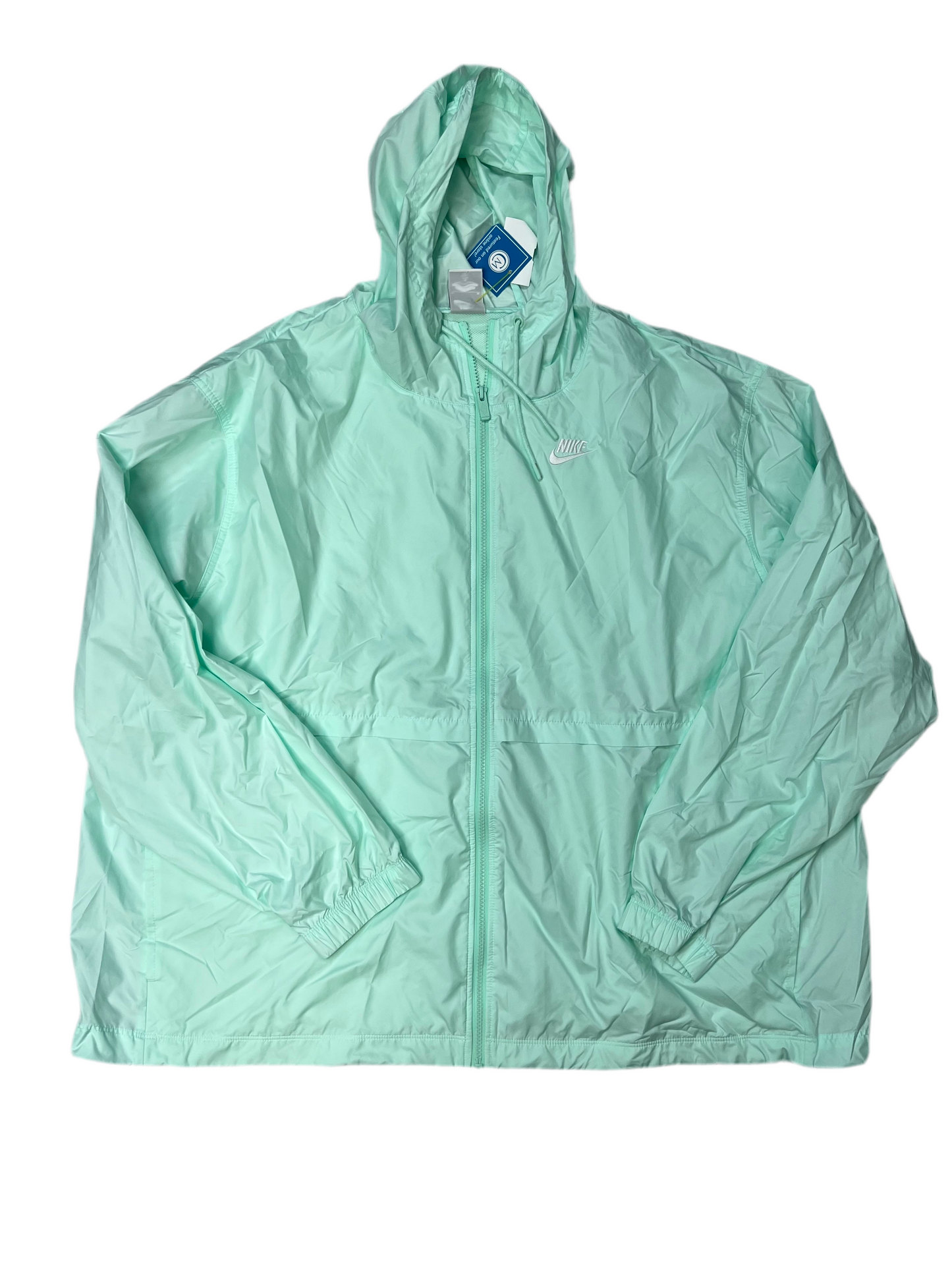 Jacket Windbreaker By Nike Apparel In Mint, Size: 3x