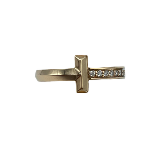 Tiffany & Company 18K T Diamond Luxury Designer Ring, Size: 5.25