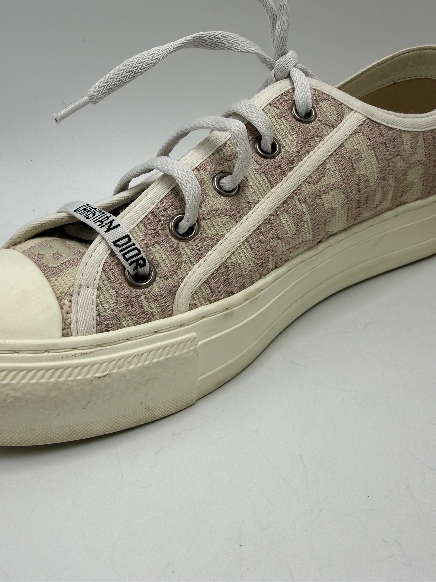 Christian Dior Walk'n'Dior Luxury Sneaker Shoes In Pink, Size: 7.5 (38)