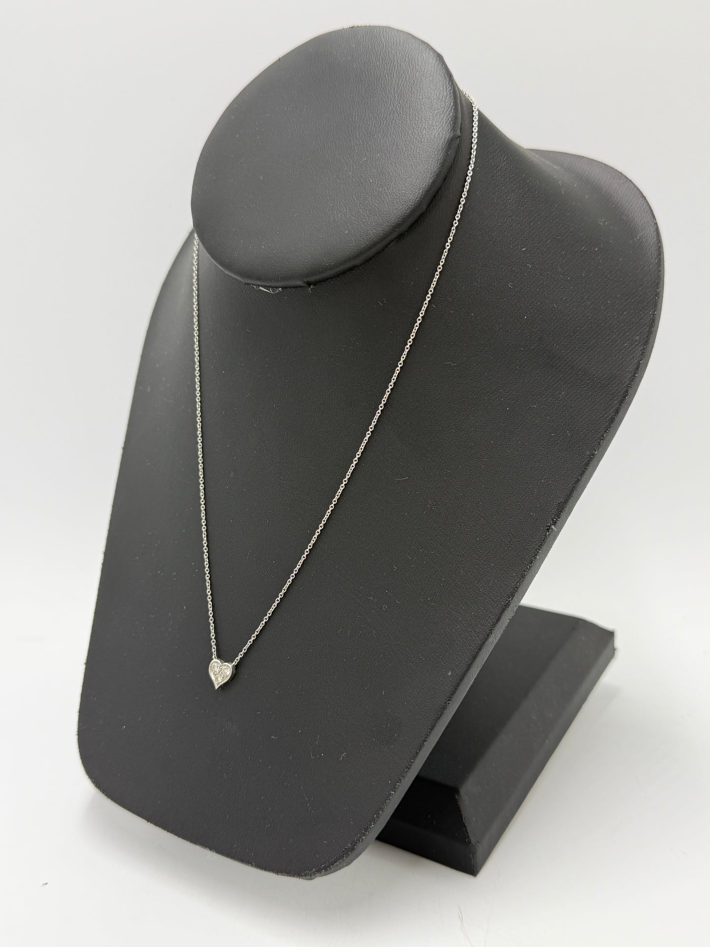 Tiffany & Company Platinum Heart Diamond Necklace