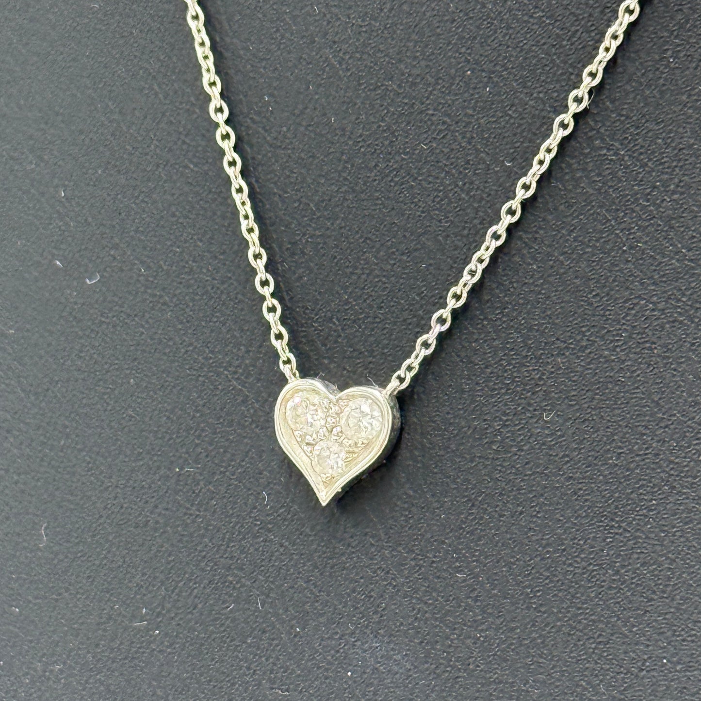 Tiffany & Company Platinum Heart Diamond Necklace