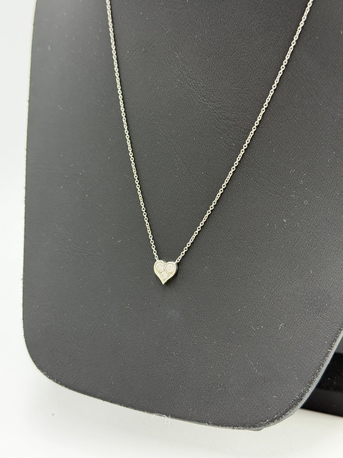 Tiffany & Company Platinum Heart Diamond Necklace
