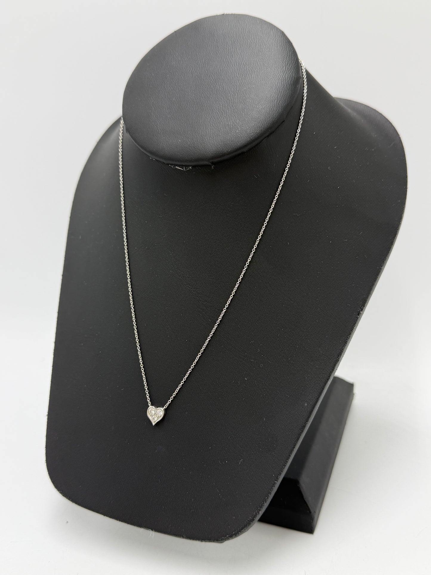Tiffany & Company Platinum Heart Diamond Necklace