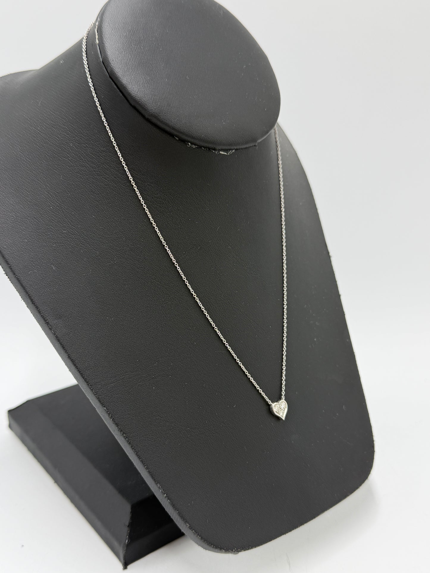 Tiffany & Company Platinum Heart Diamond Necklace