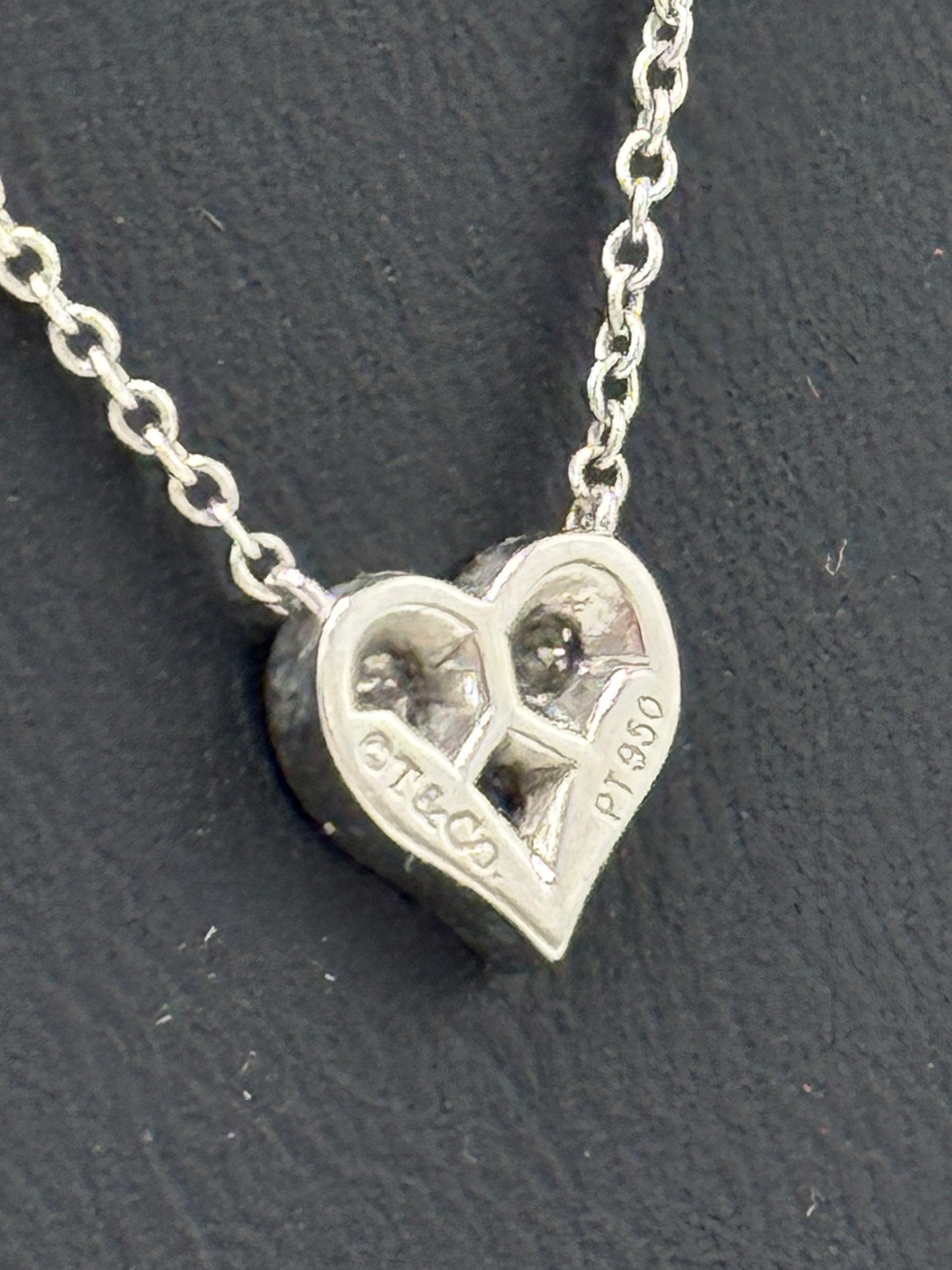 Tiffany & Company Platinum Heart Diamond Necklace