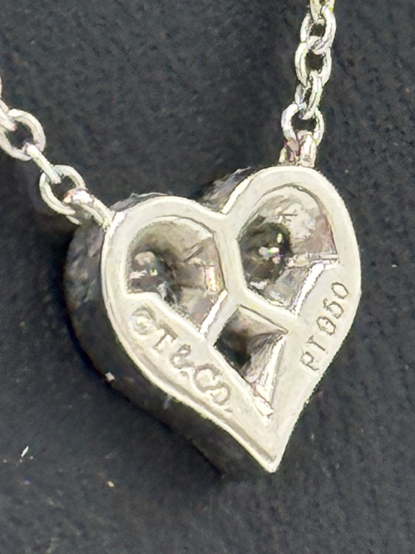 Tiffany & Company Platinum Heart Diamond Necklace