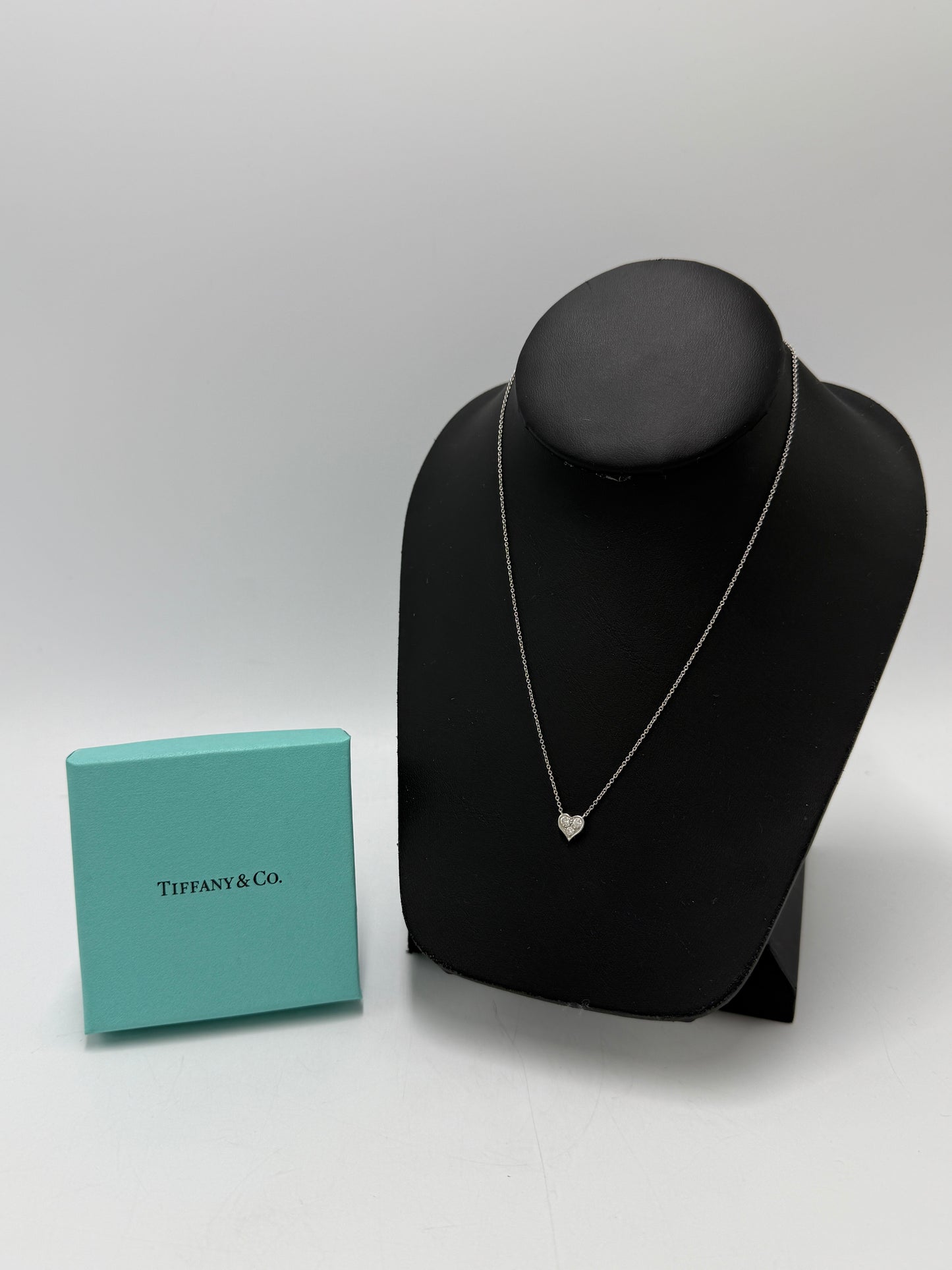 Tiffany & Company Platinum Heart Diamond Necklace